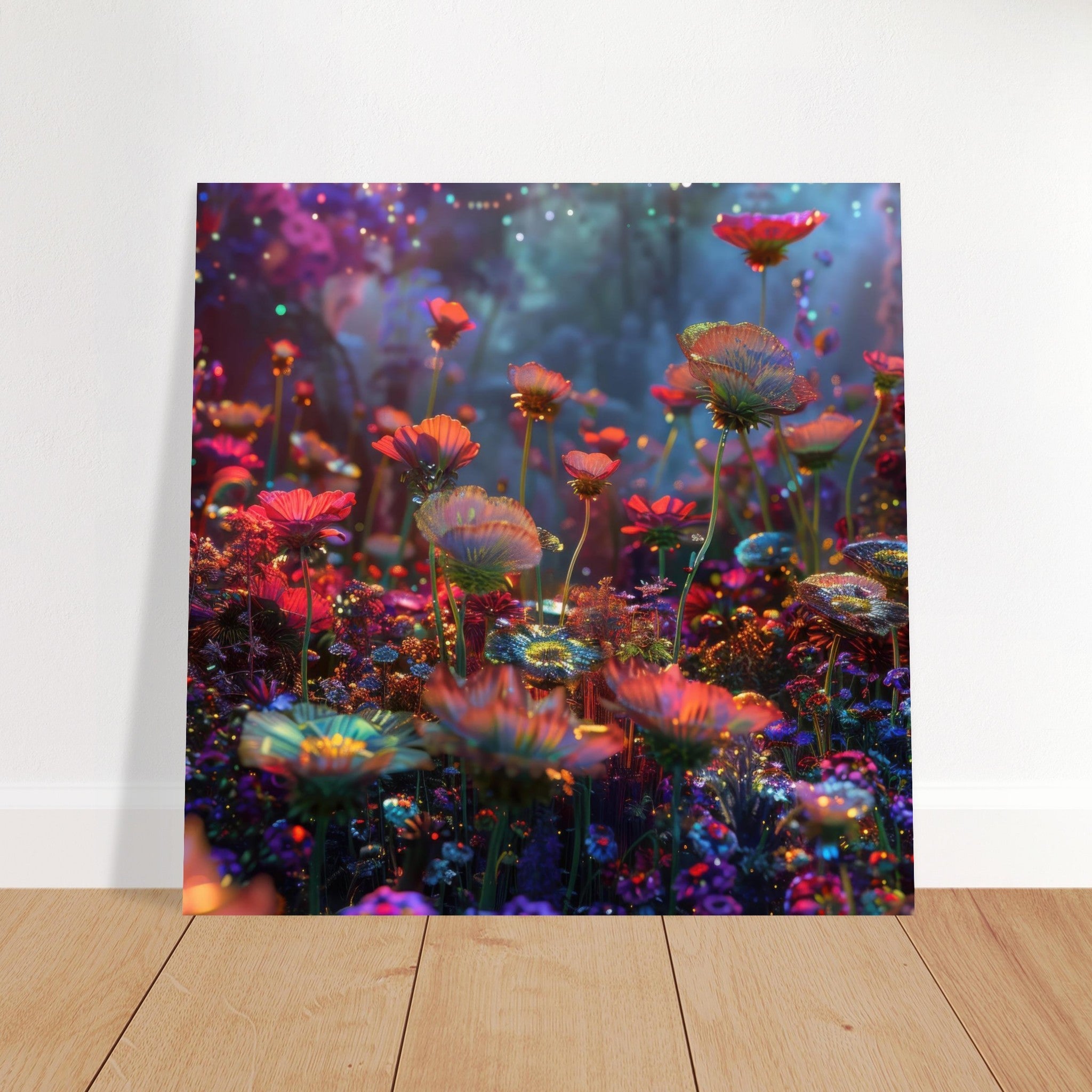 Fine Art Poster Square - Colorfull Flower Art 13 - Shop Ai Art WebShop - Digital Art online Store