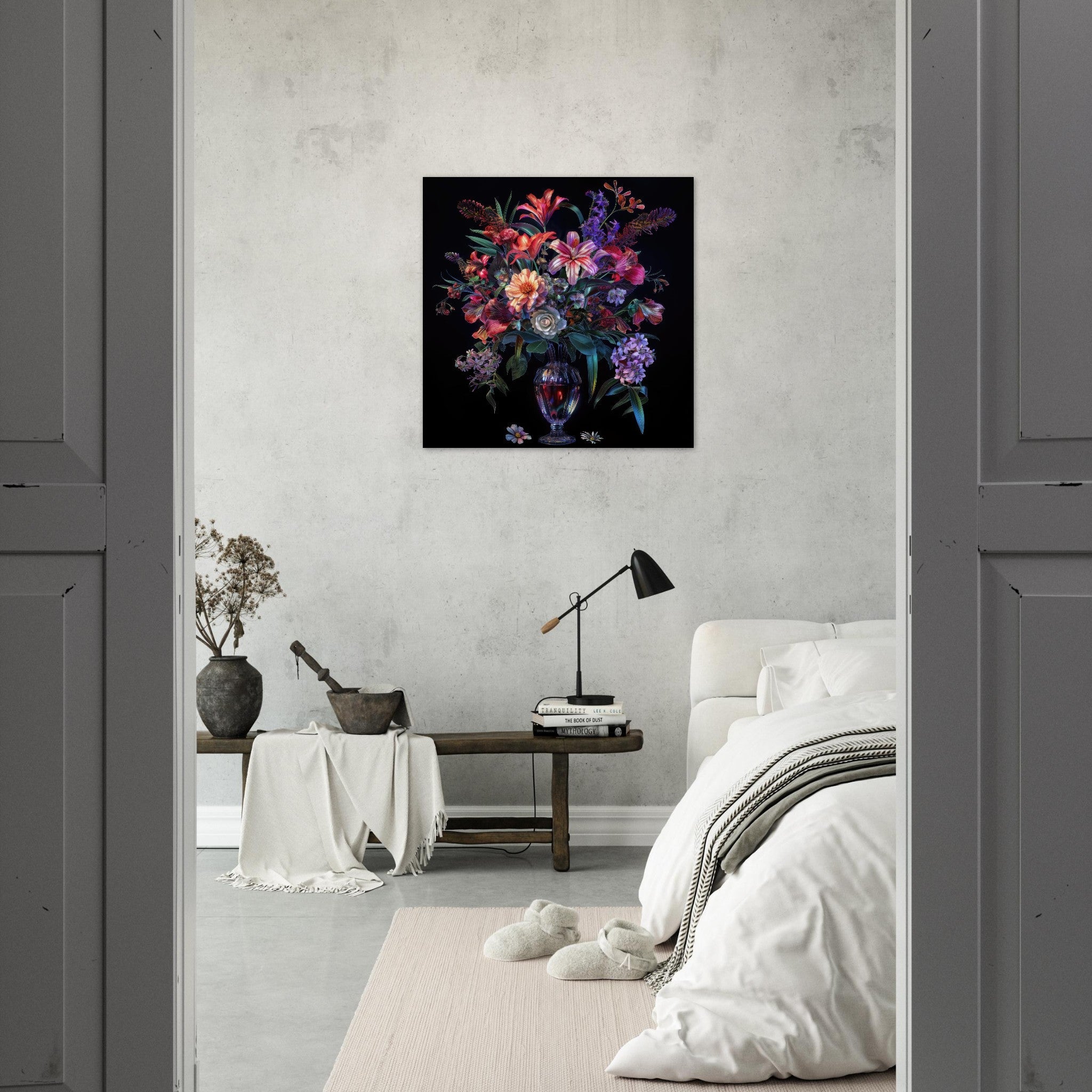 Fine Art Poster Square - Colorfull Flower Art 14 - Shop Ai Art WebShop - Digital Art online Store