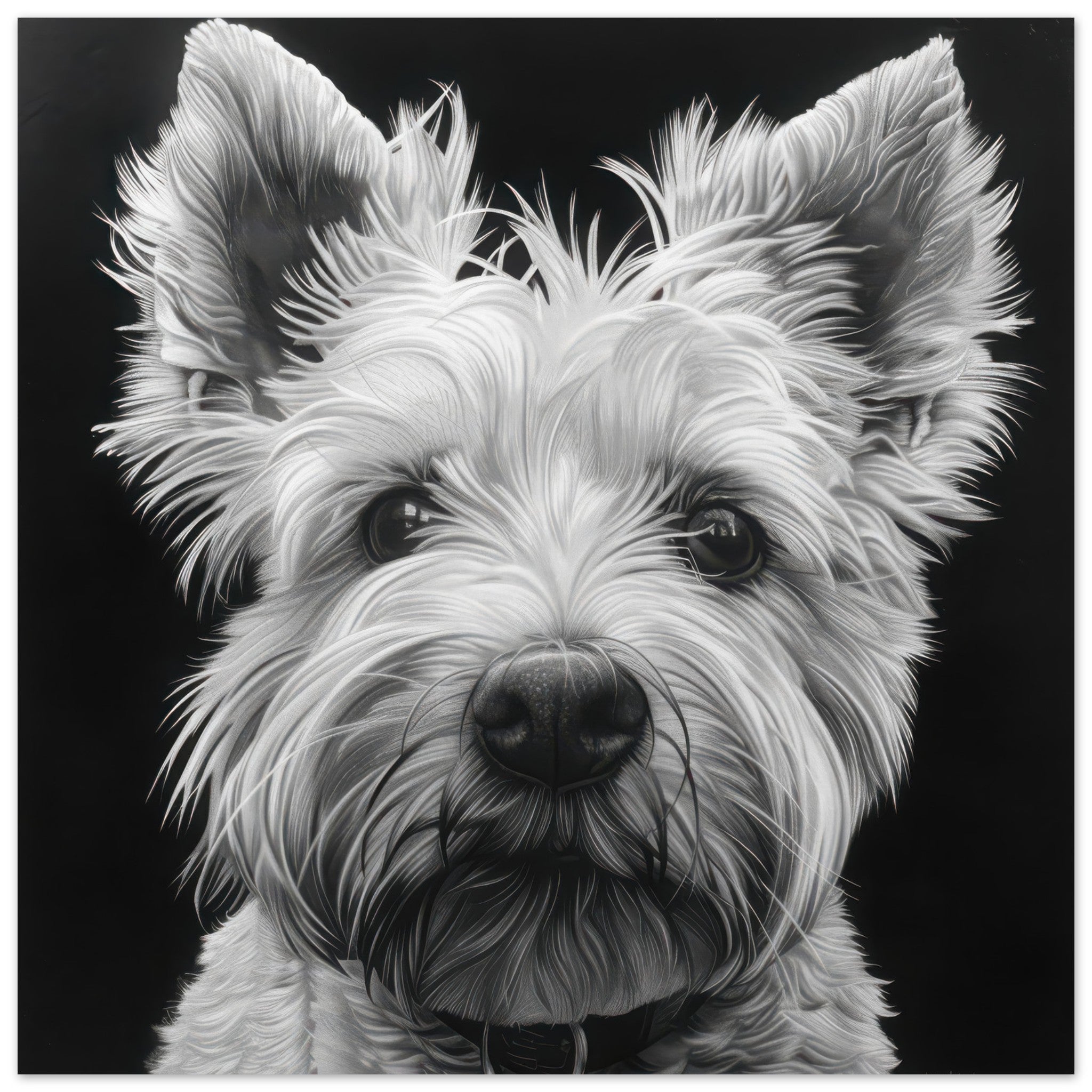 Fine Art Poster Square - Dogs Westie Art - Shop Ai Art WebShop - Digital Art online Store