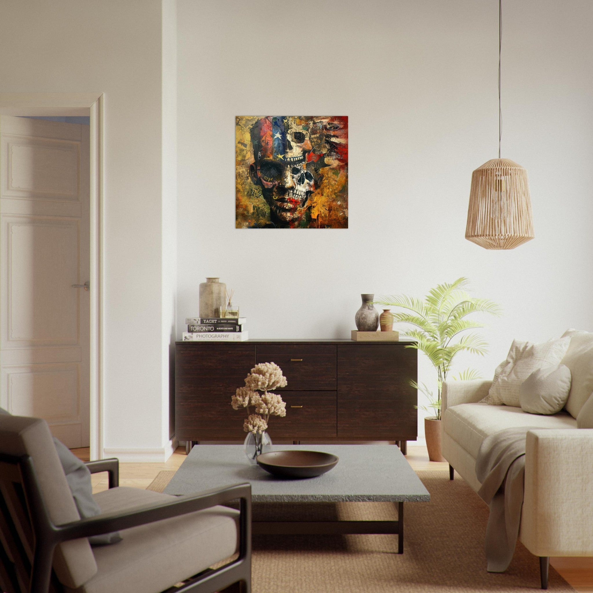 Fine Art Poster Square - Expressionism art style American ancestors 2 - Shop Ai Art WebShop - Digital Art online Store