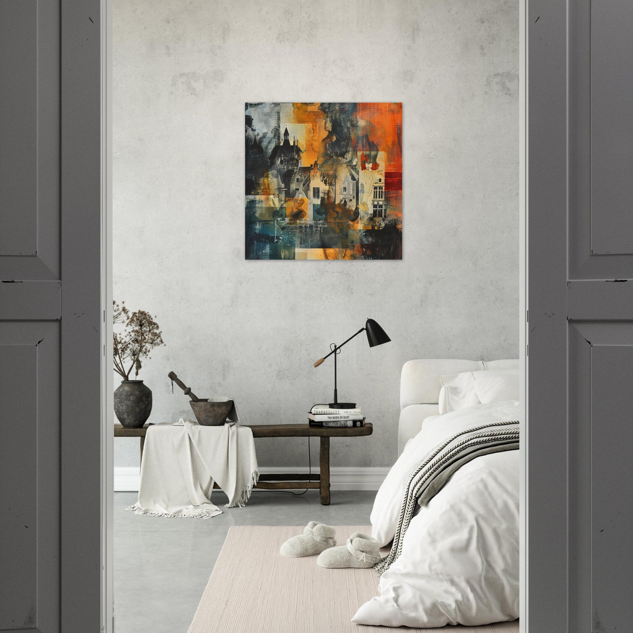 Fine Art Poster Square - Old culture of the Netherlands in abstract style 4 - Shop Ai Art WebShop - Digital Art online Store