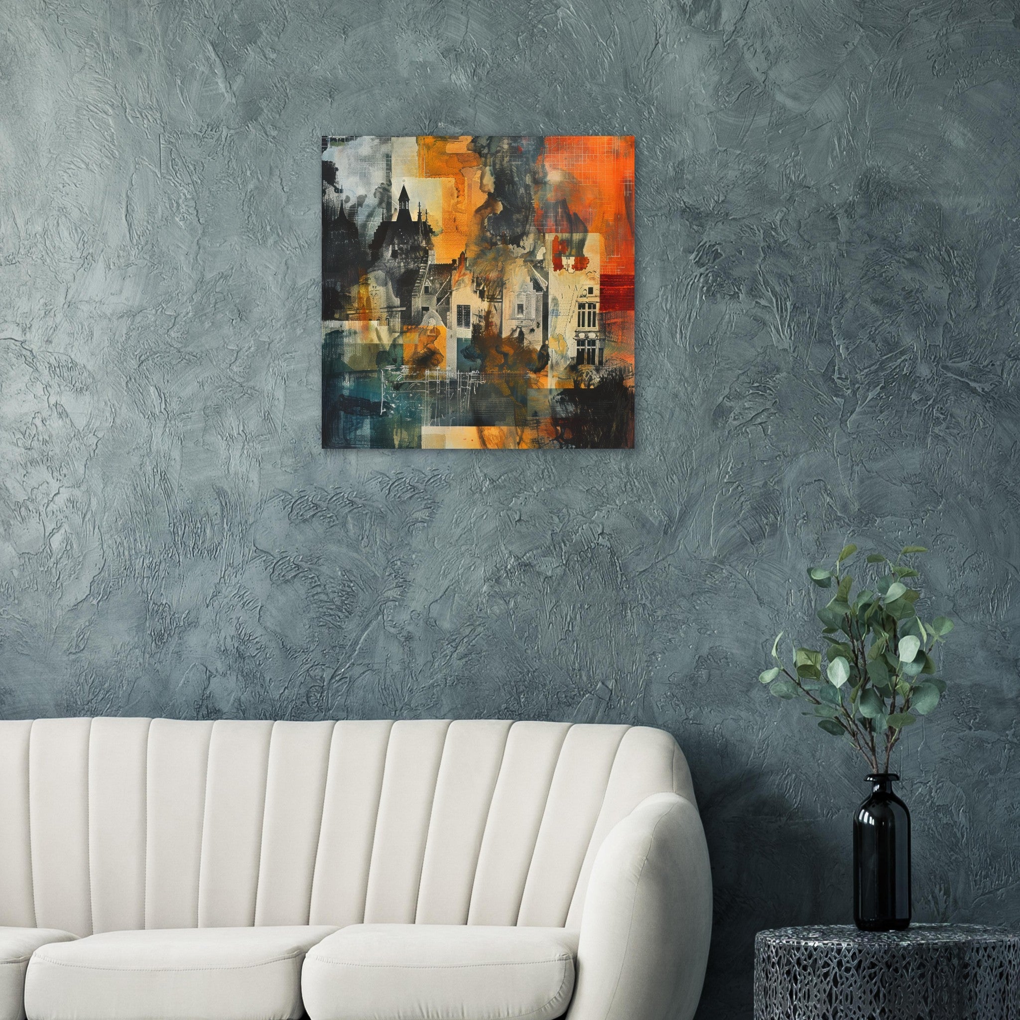 Fine Art Poster Square - Old culture of the Netherlands in abstract style 4 - Shop Ai Art WebShop - Digital Art online Store