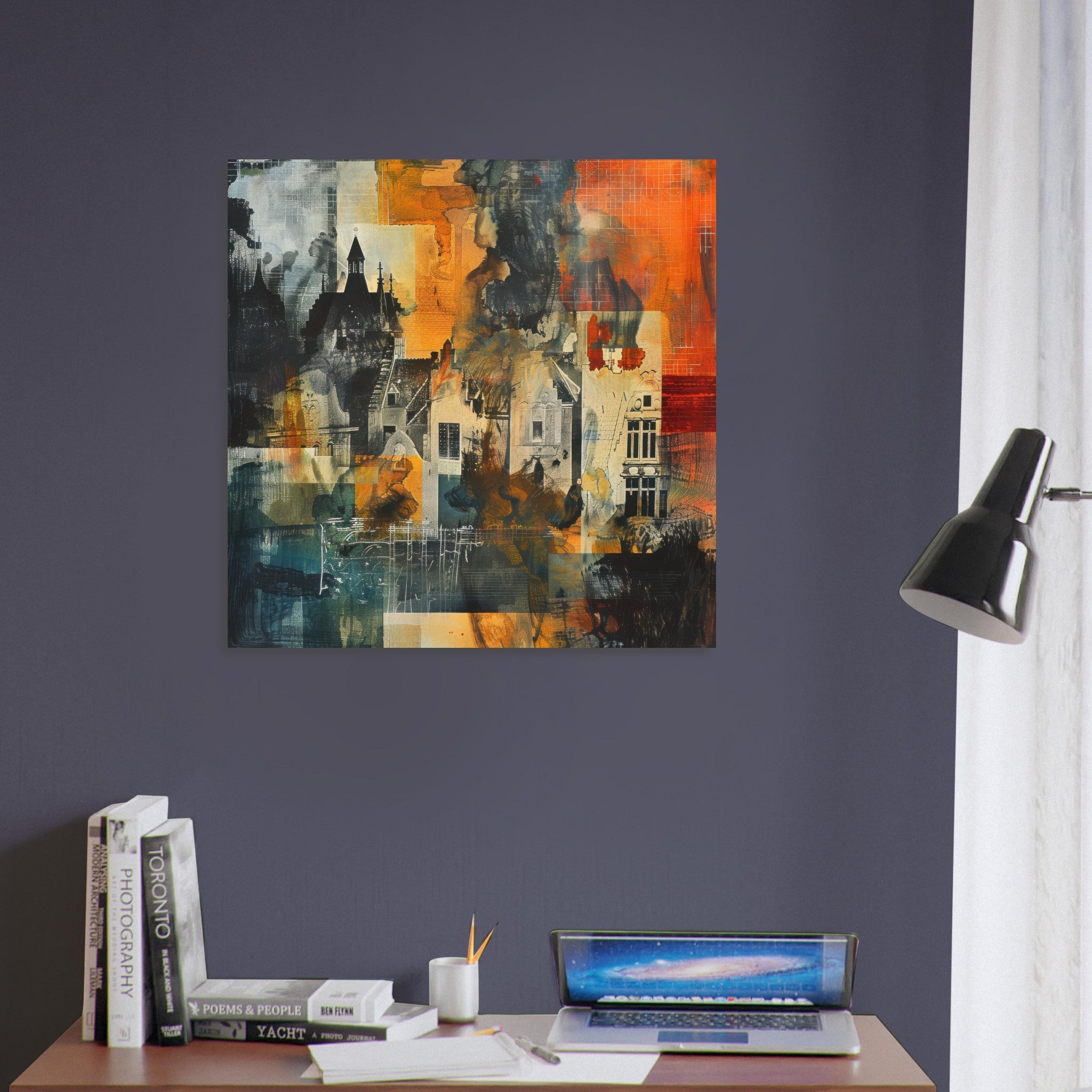 Fine Art Poster Square - Old culture of the Netherlands in abstract style 4 - Shop Ai Art WebShop - Digital Art online Store