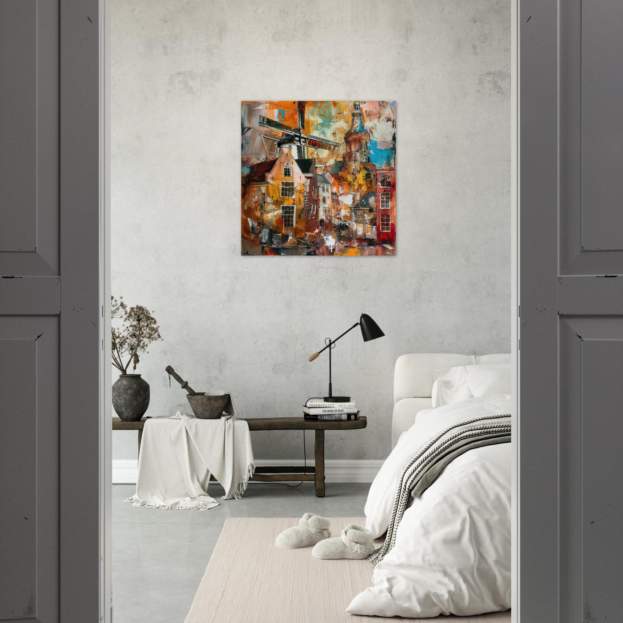 Fine Art Poster Square - Old culture of the Netherlands in abstract style 5 - Ai Art Force