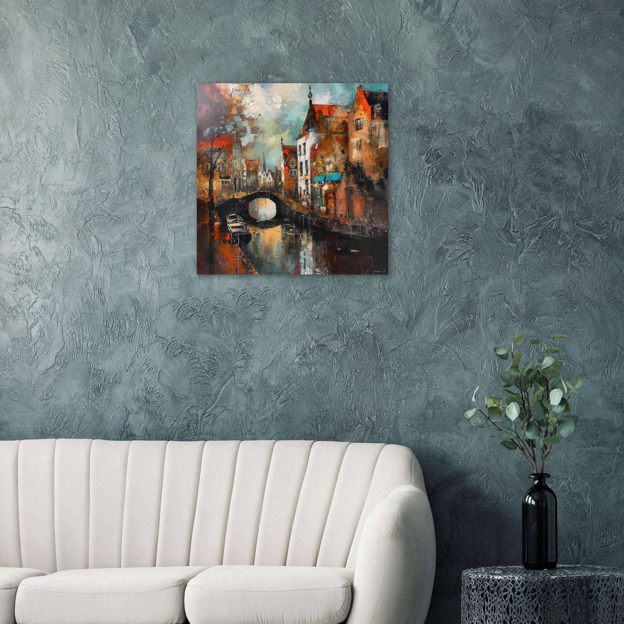 Fine Art Poster Square - Old culture of the Netherlands in abstract style 6 - Shop Ai Art WebShop - Digital Art online Store