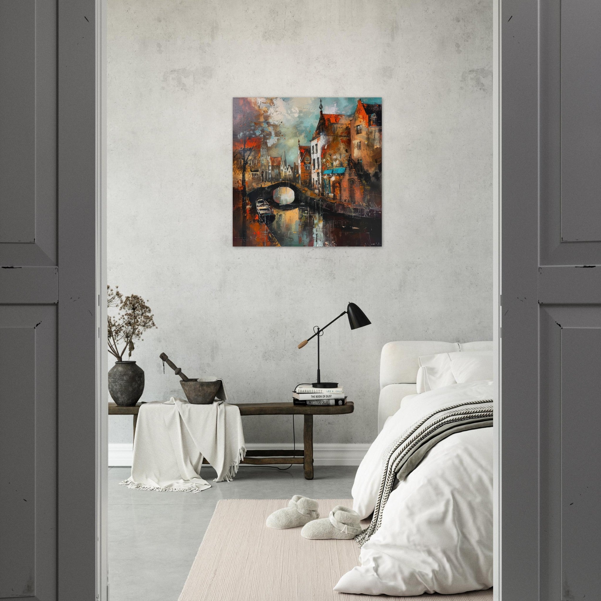 Fine Art Poster Square - Old culture of the Netherlands in abstract style 6 - Shop Ai Art WebShop - Digital Art online Store