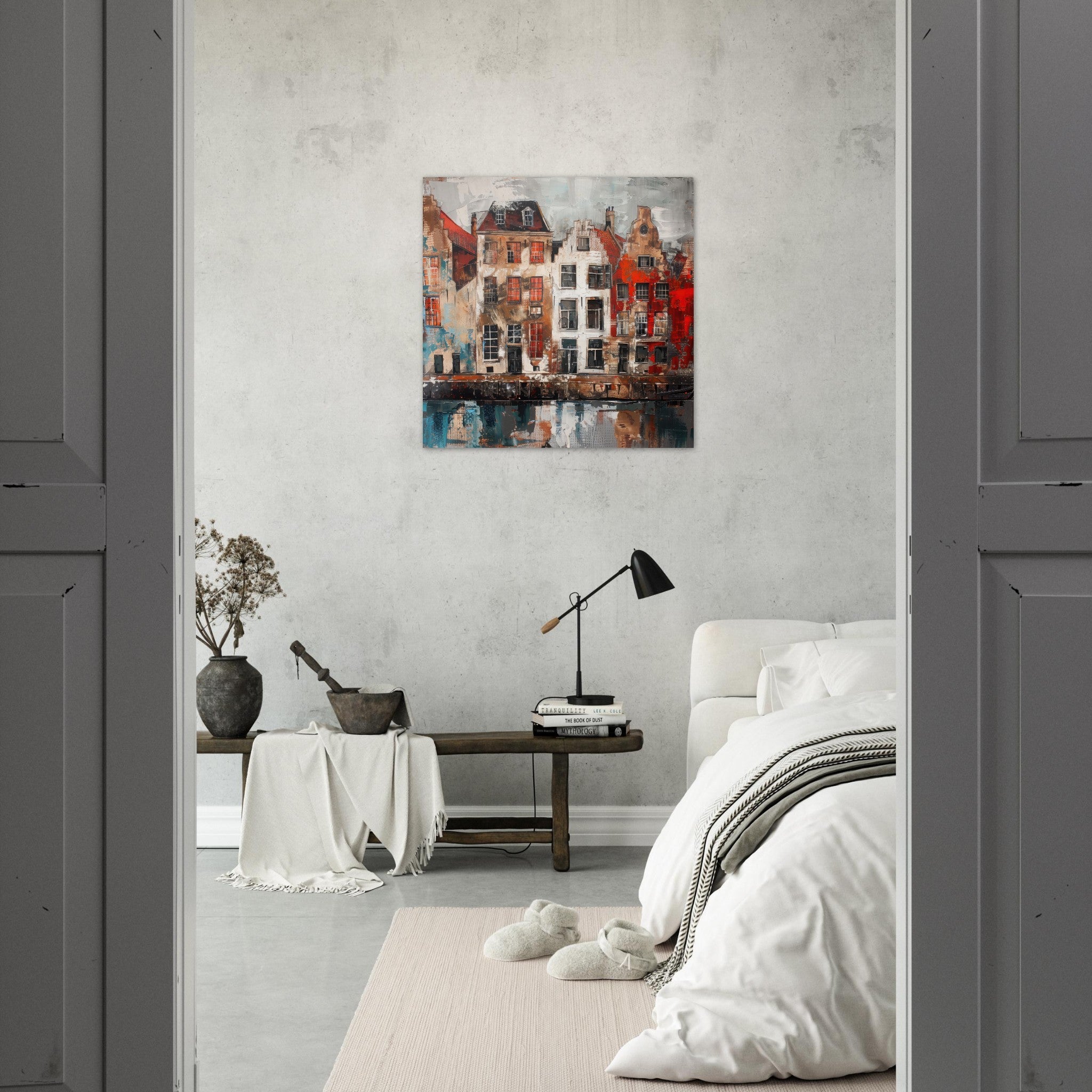 Fine Art Poster Square - Old culture of the Netherlands in abstract style - Shop Ai Art WebShop - Digital Art online Store