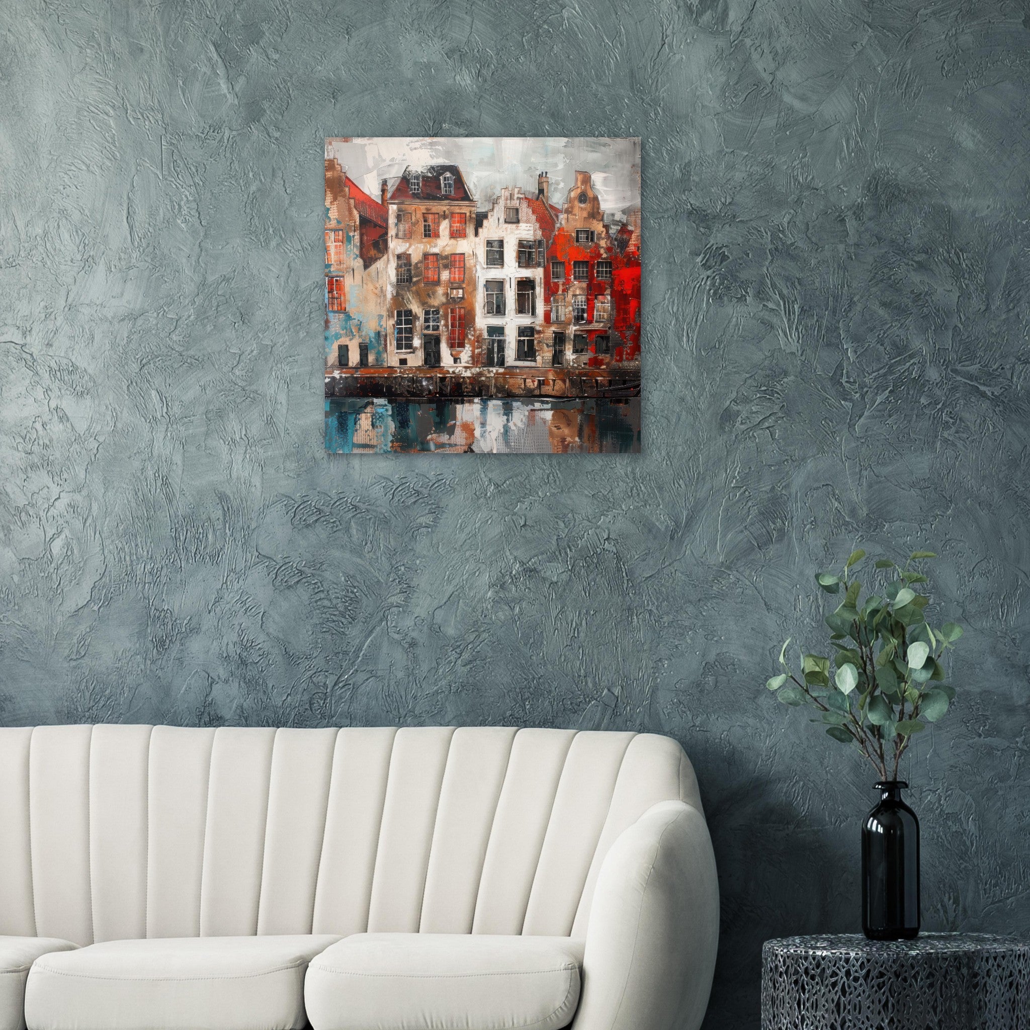 Fine Art Poster Square - Old culture of the Netherlands in abstract style - Shop Ai Art WebShop - Digital Art online Store