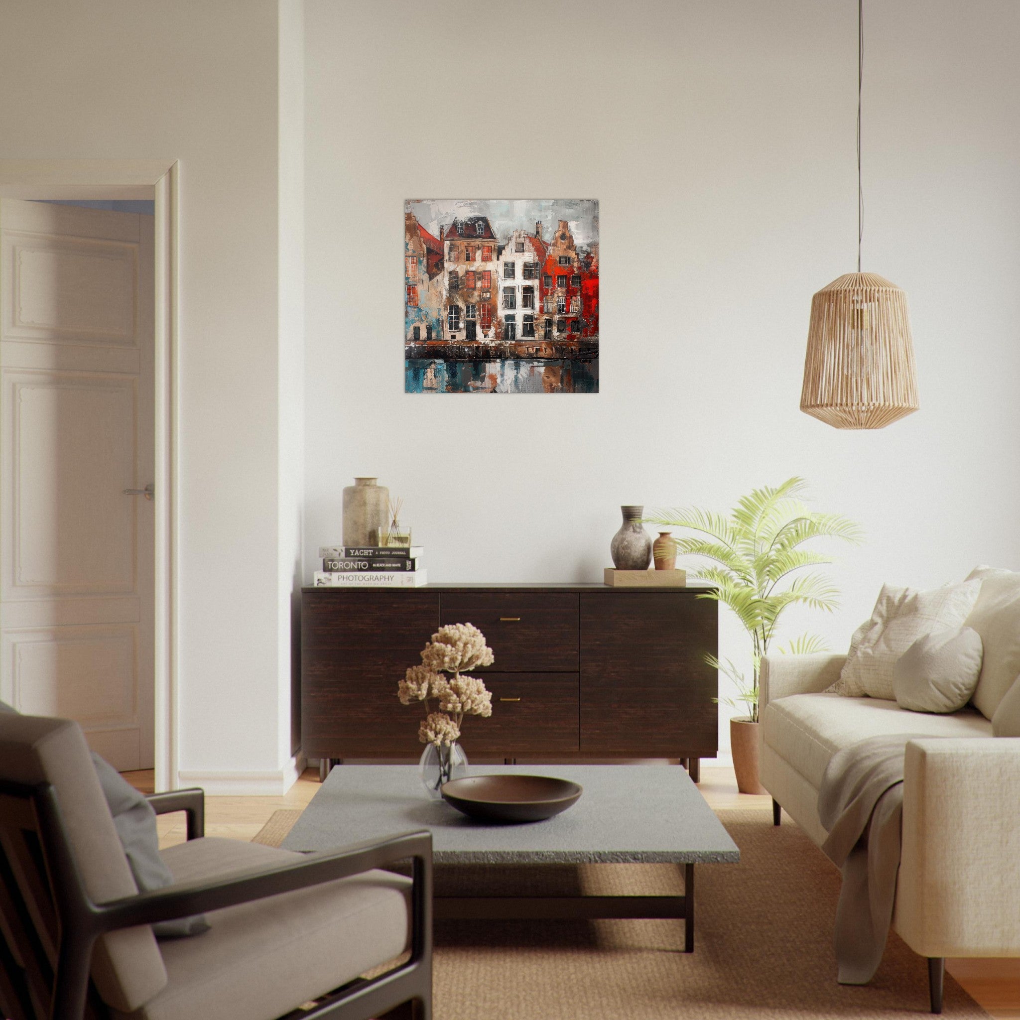 Fine Art Poster Square - Old culture of the Netherlands in abstract style - Shop Ai Art WebShop - Digital Art online Store