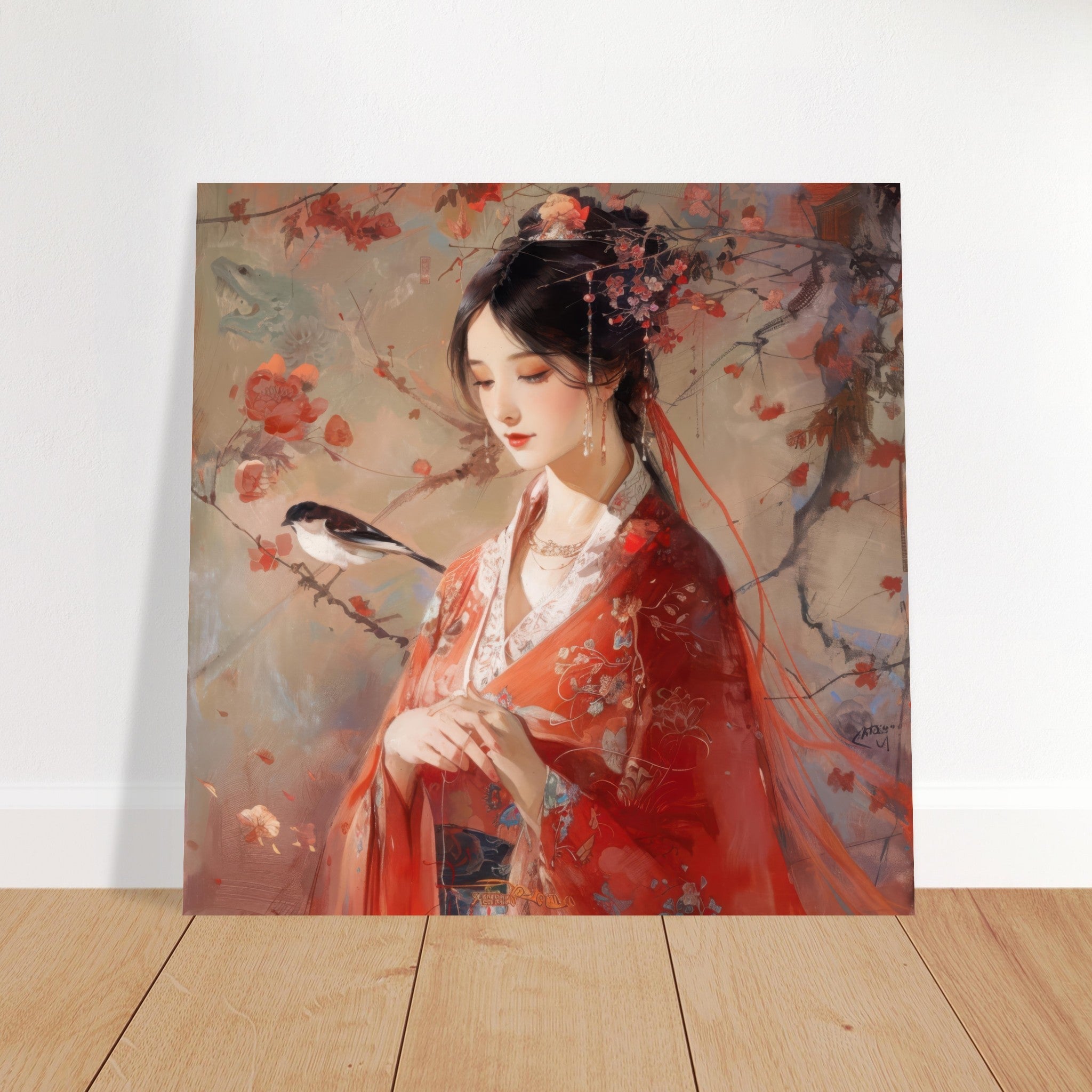 Fine Art Poster Square - Romanticism art style old culture of China 2 - Shop Ai Art WebShop - Digital Art online Store