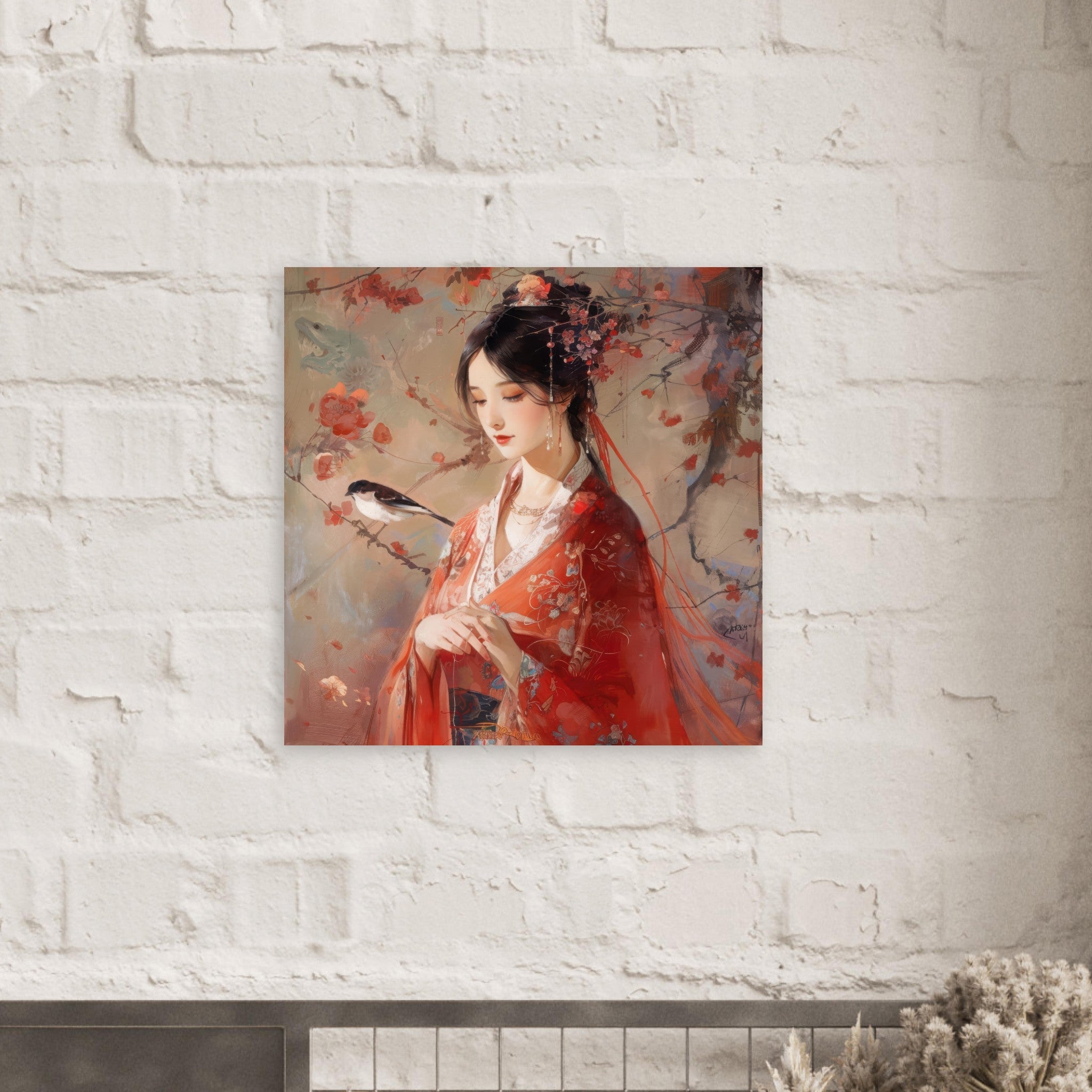Fine Art Poster Square - Romanticism art style old culture of China 2 - Shop Ai Art WebShop - Digital Art online Store