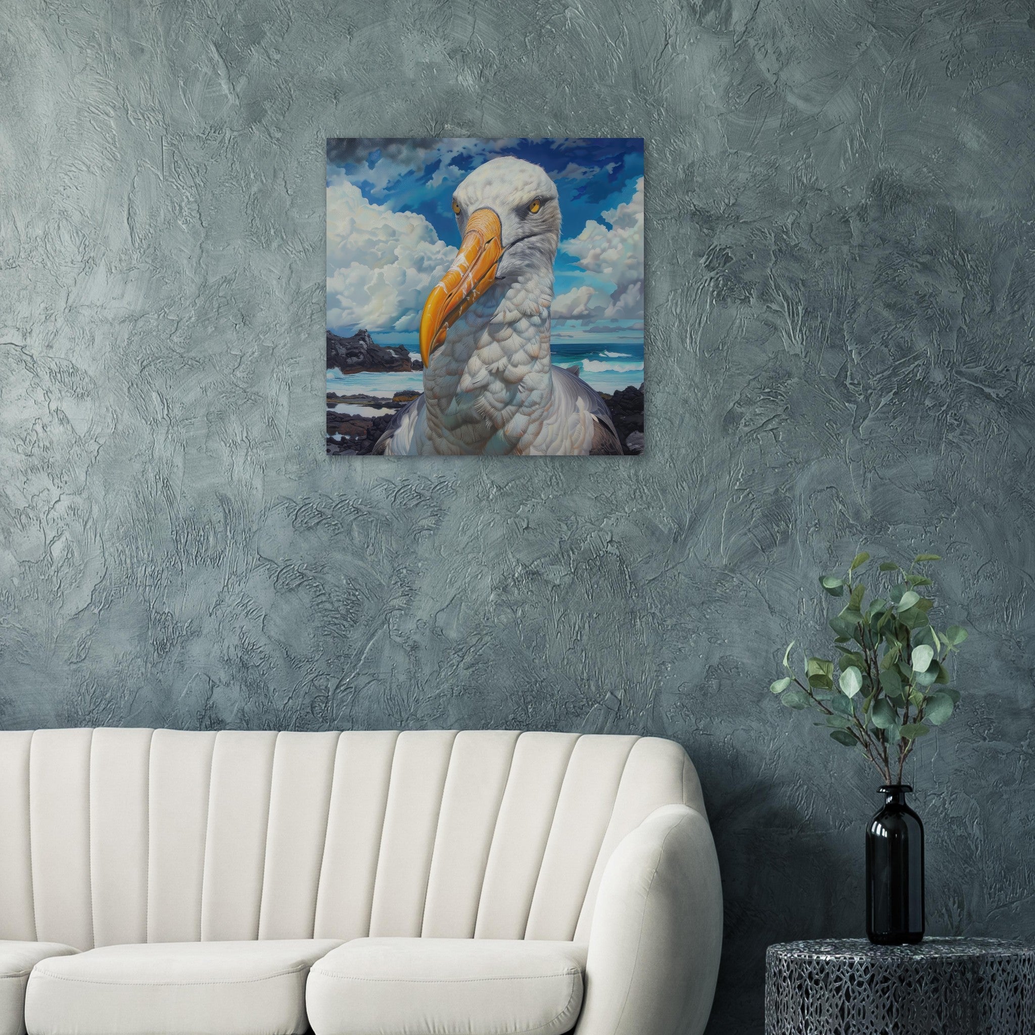 Fine Art Poster Square - Rough Nature Galapagos Albatros 2 - Shop Ai Art WebShop - Digital Art online Store