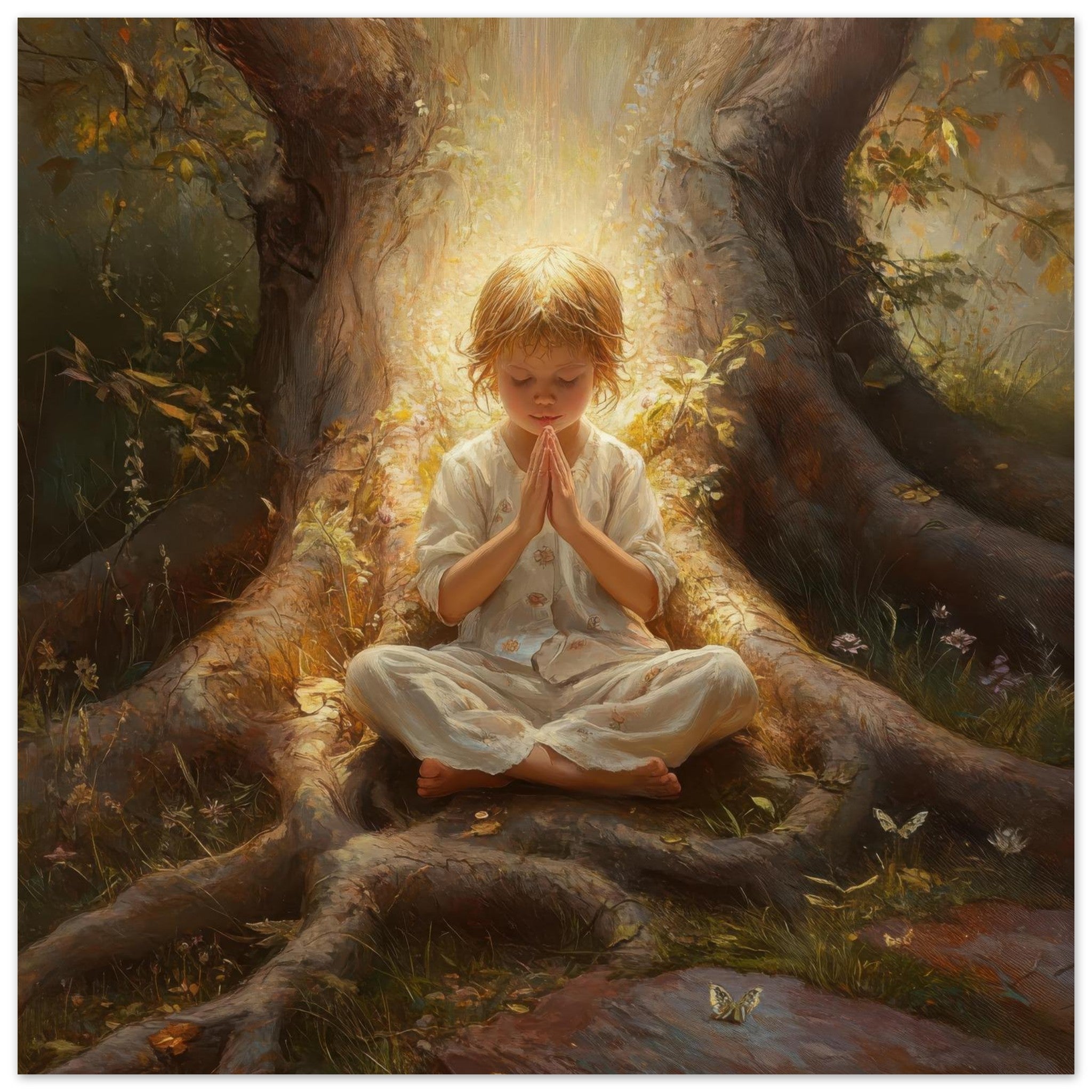 Fine Art Poster Square - Spiritual Development in Childhood 4 - Shop Ai Art WebShop - Digital Art online Store