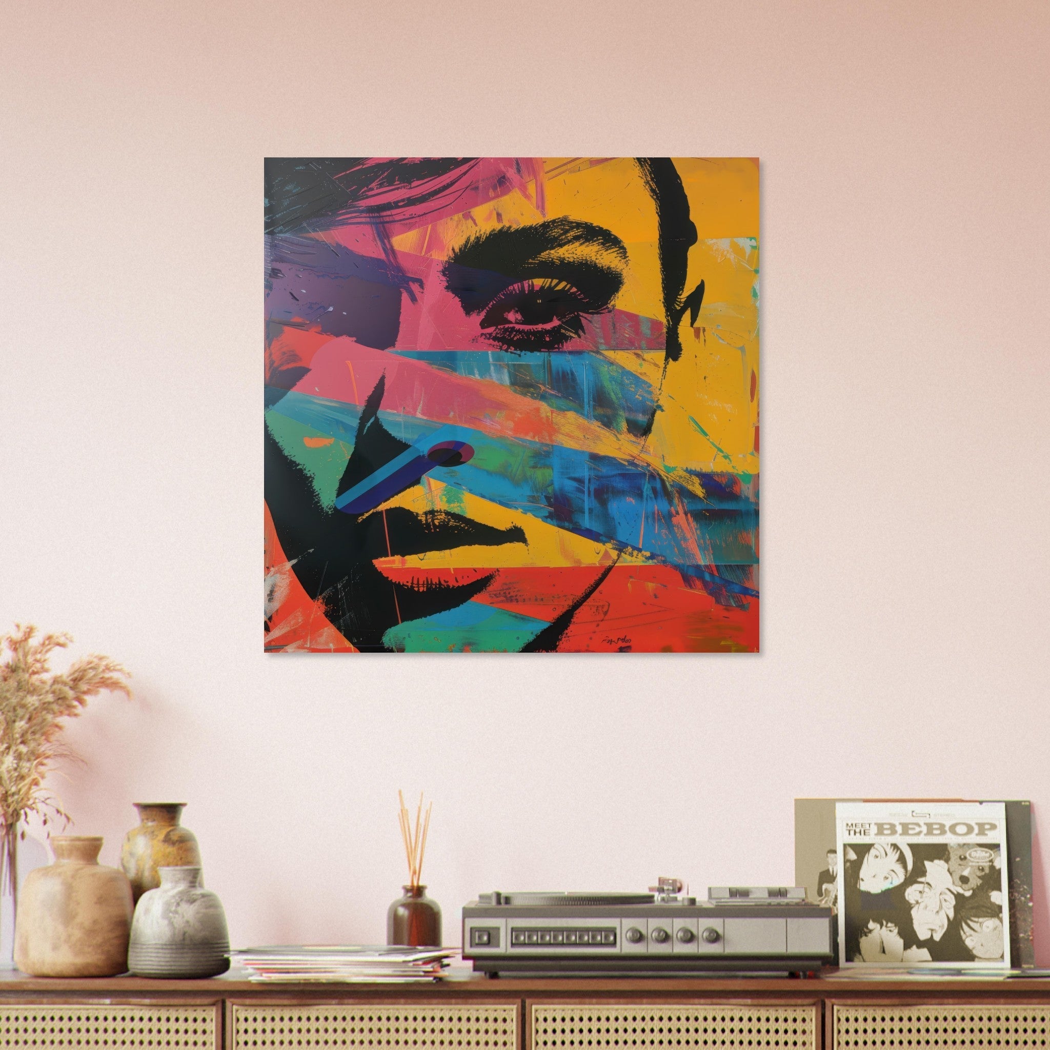 Fine Art Poster Square - Swedish popart in abstract style 2 - Shop Ai Art WebShop - Digital Art online Store
