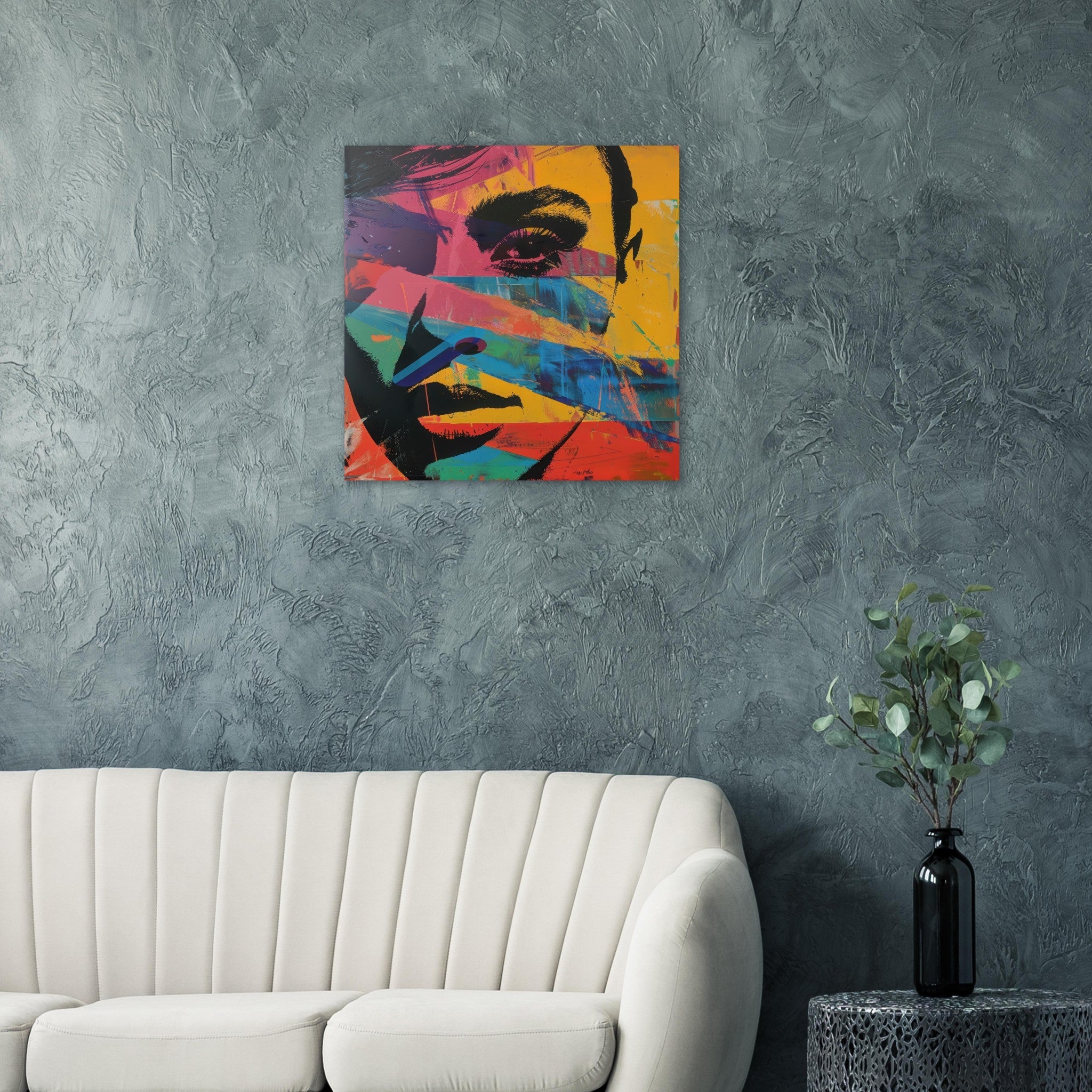 Fine Art Poster Square - Swedish popart in abstract style 2 - Shop Ai Art WebShop - Digital Art online Store