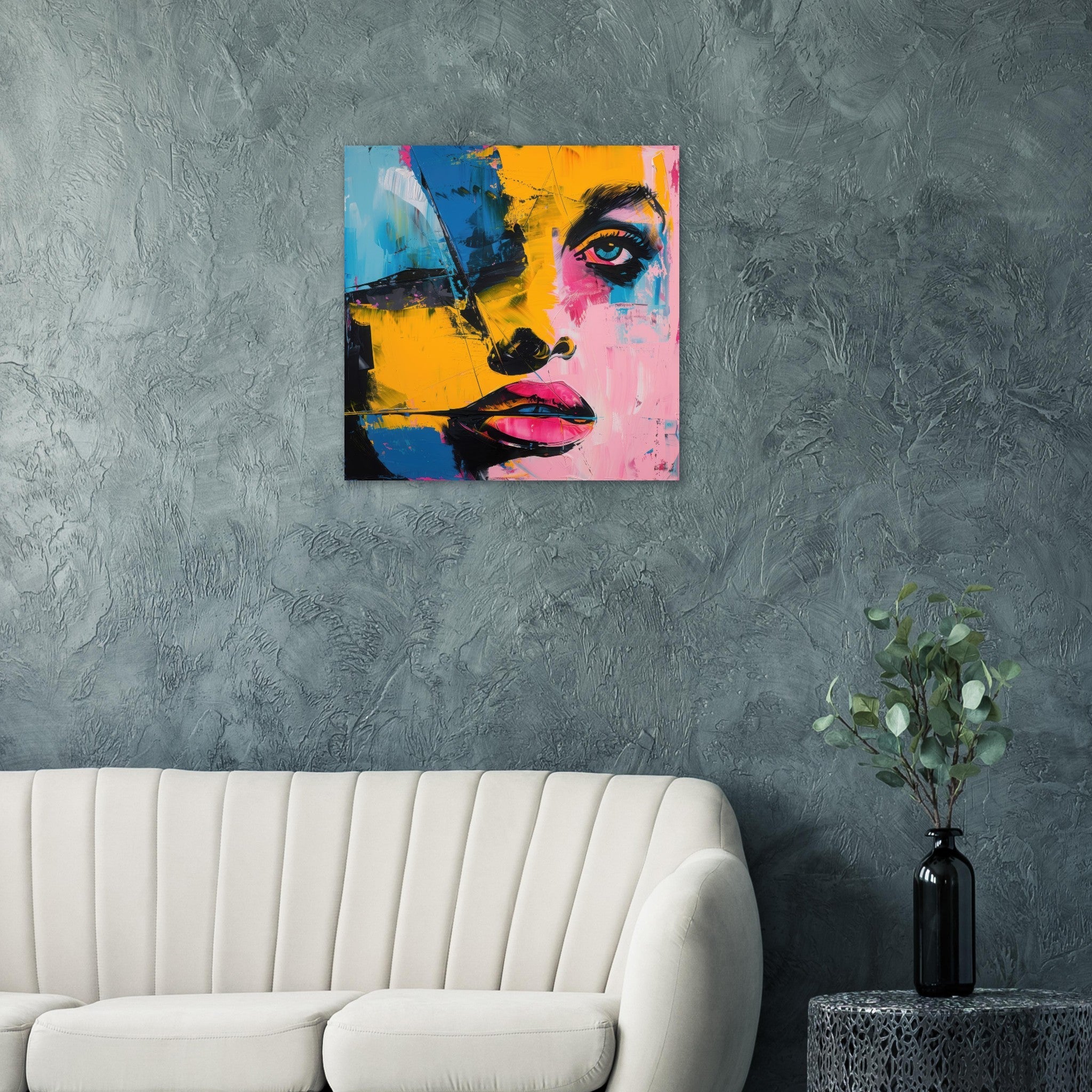 Fine Art Poster Square - Swedish popart in abstract style 3 - Shop Ai Art WebShop - Digital Art online Store