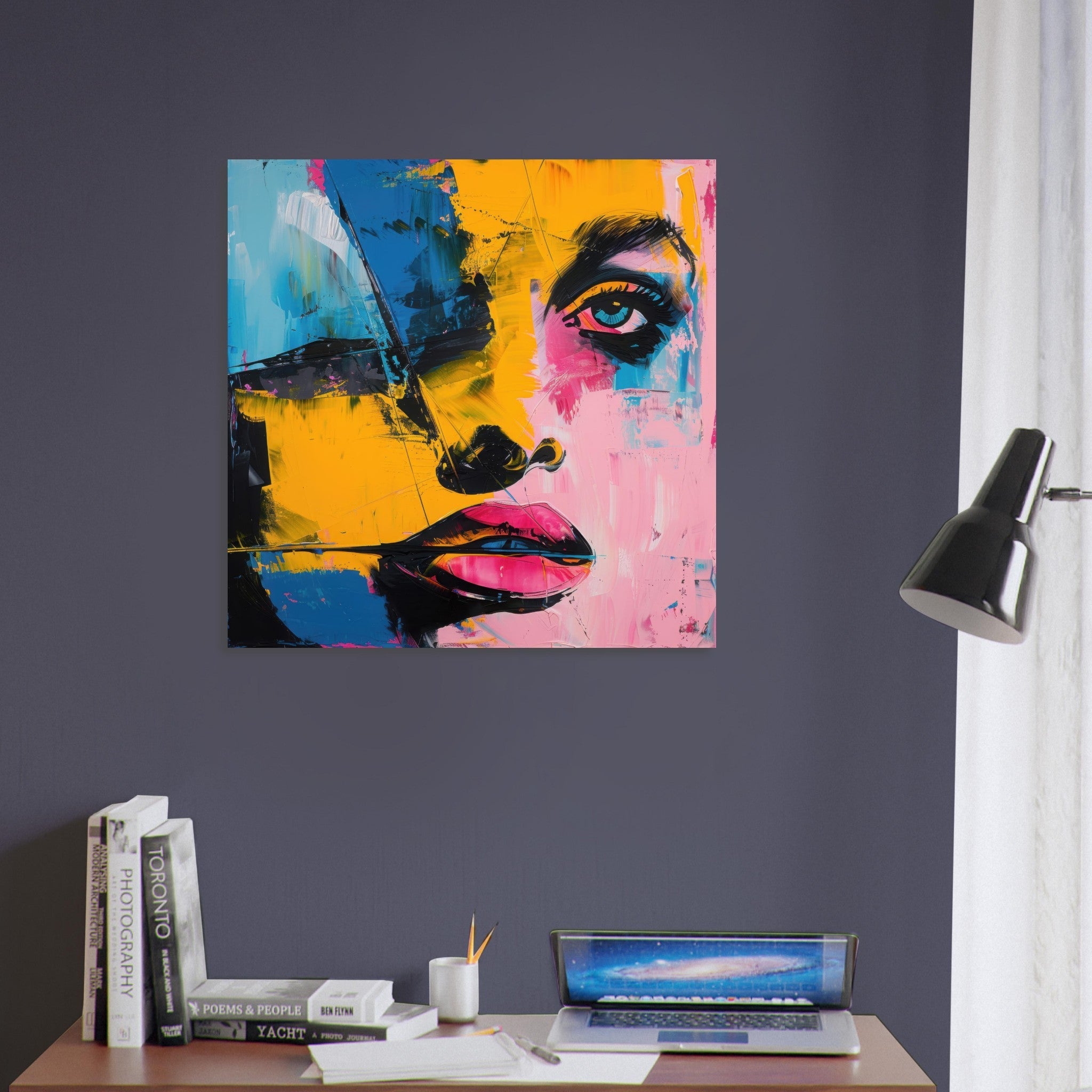 Fine Art Poster Square - Swedish popart in abstract style 3 - Shop Ai Art WebShop - Digital Art online Store
