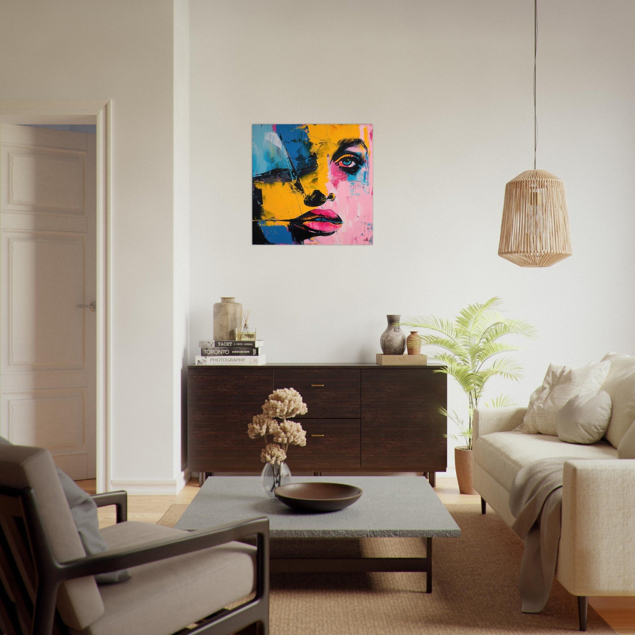 Fine Art Poster Square - Swedish popart in abstract style 3 - Shop Ai Art WebShop - Digital Art online Store