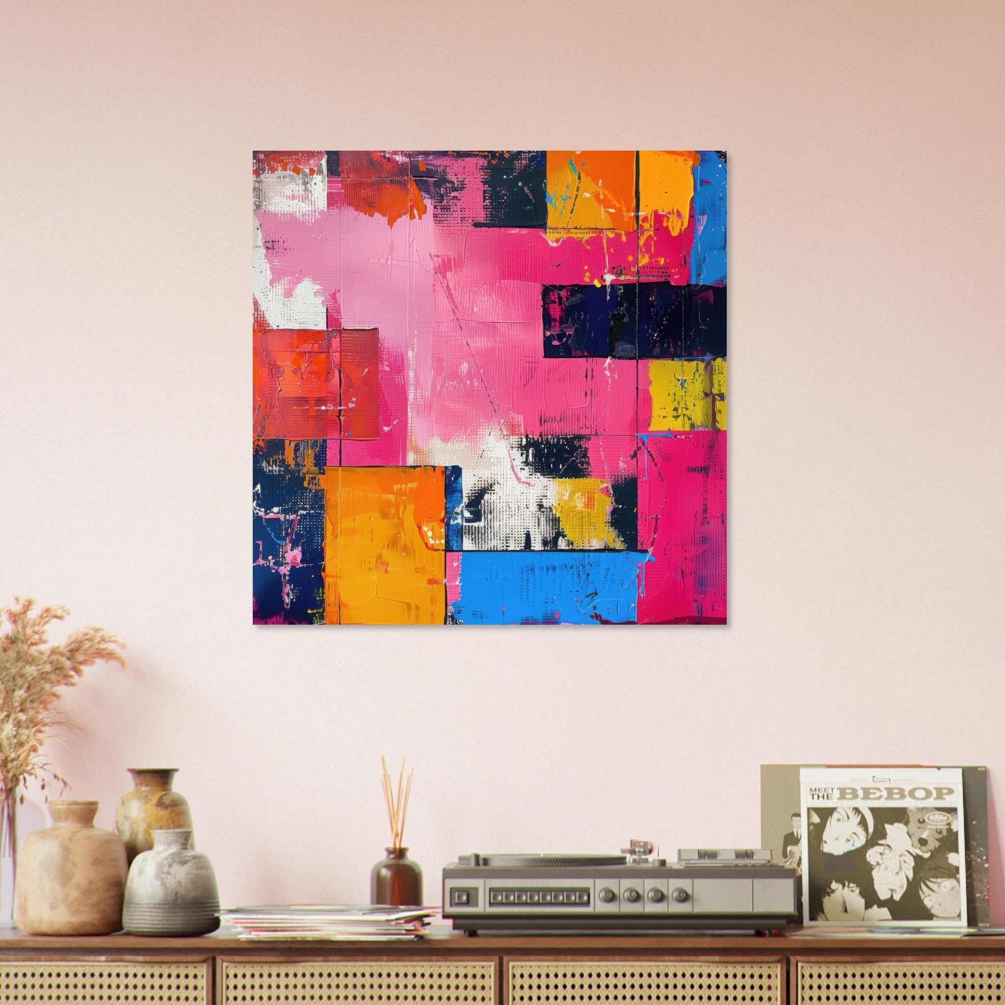 Fine Art Poster Square - Swedish popart in abstract style 5 - Shop Ai Art WebShop - Digital Art online Store