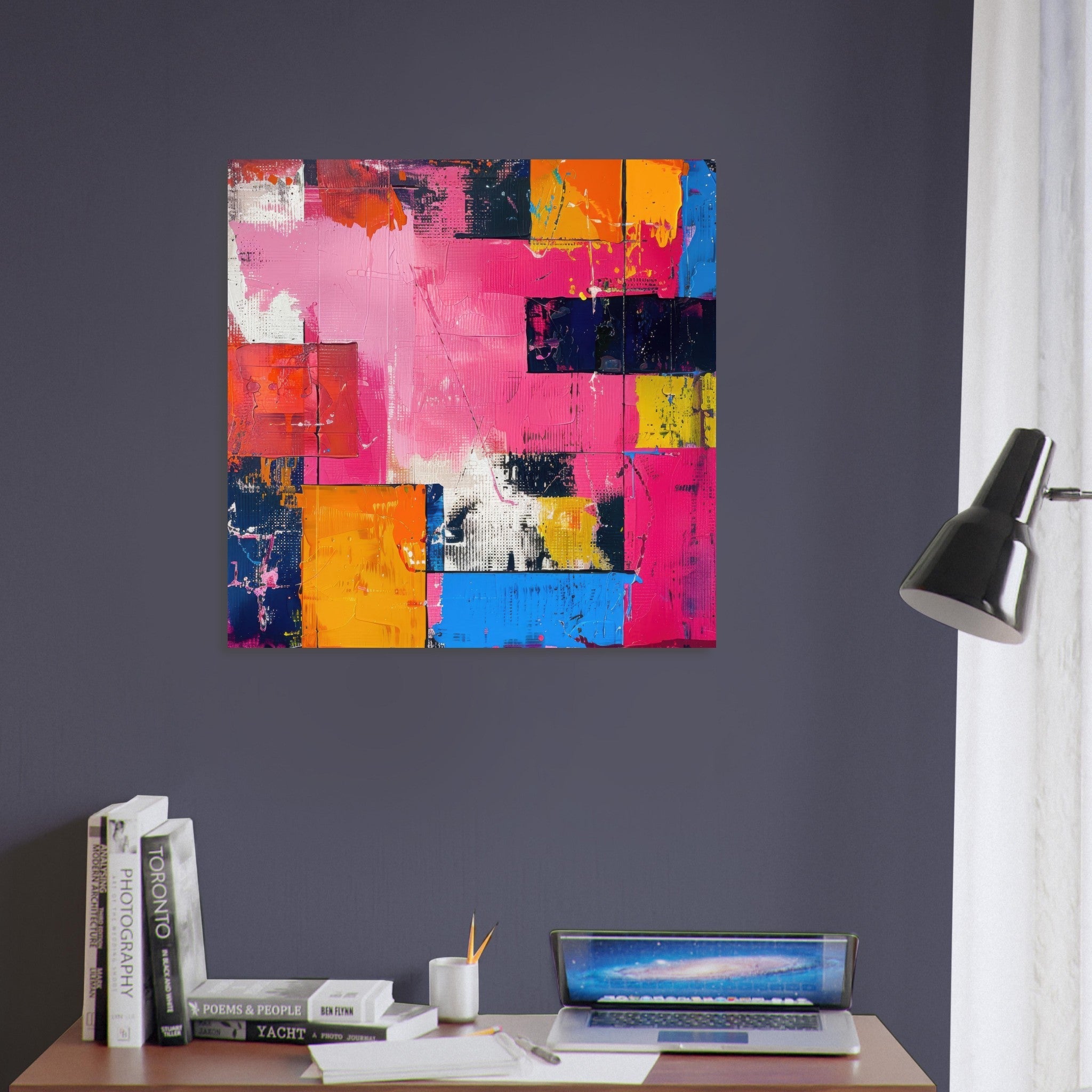 Fine Art Poster Square - Swedish popart in abstract style 5 - Shop Ai Art WebShop - Digital Art online Store