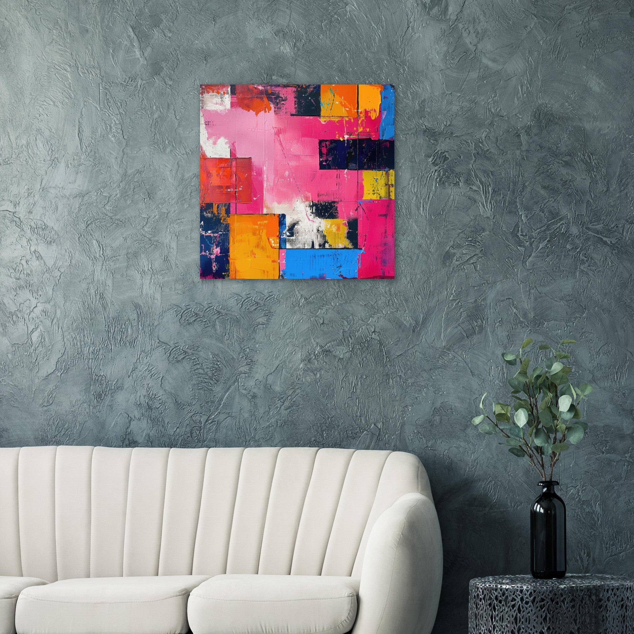 Fine Art Poster Square - Swedish popart in abstract style 5 - Shop Ai Art WebShop - Digital Art online Store