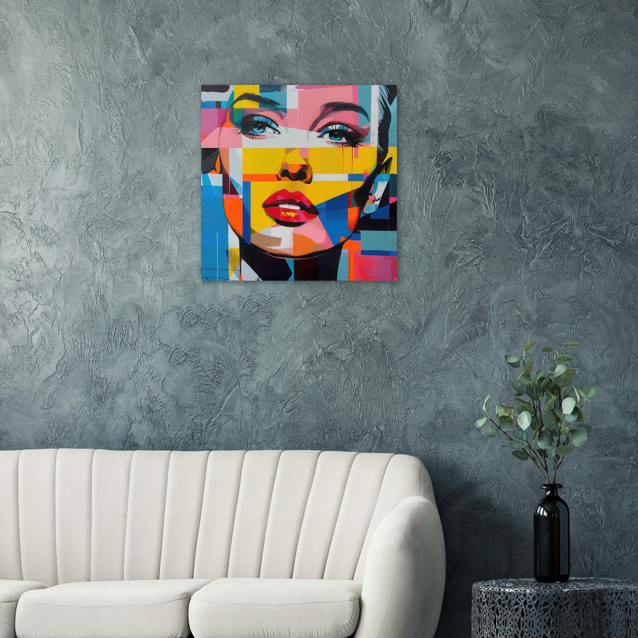 Fine Art Poster Square - Swedish popart in abstract style 7 - Shop Ai Art WebShop - Digital Art online Store