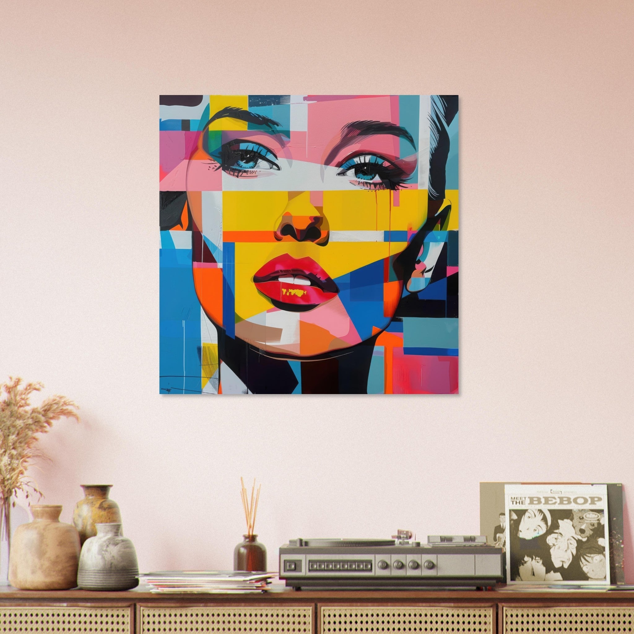 Fine Art Poster Square - Swedish popart in abstract style 7 - Shop Ai Art WebShop - Digital Art online Store