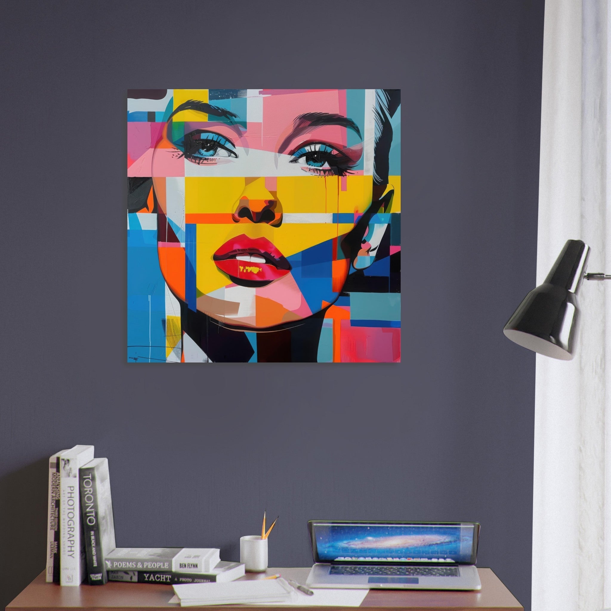 Fine Art Poster Square - Swedish popart in abstract style 7 - Shop Ai Art WebShop - Digital Art online Store