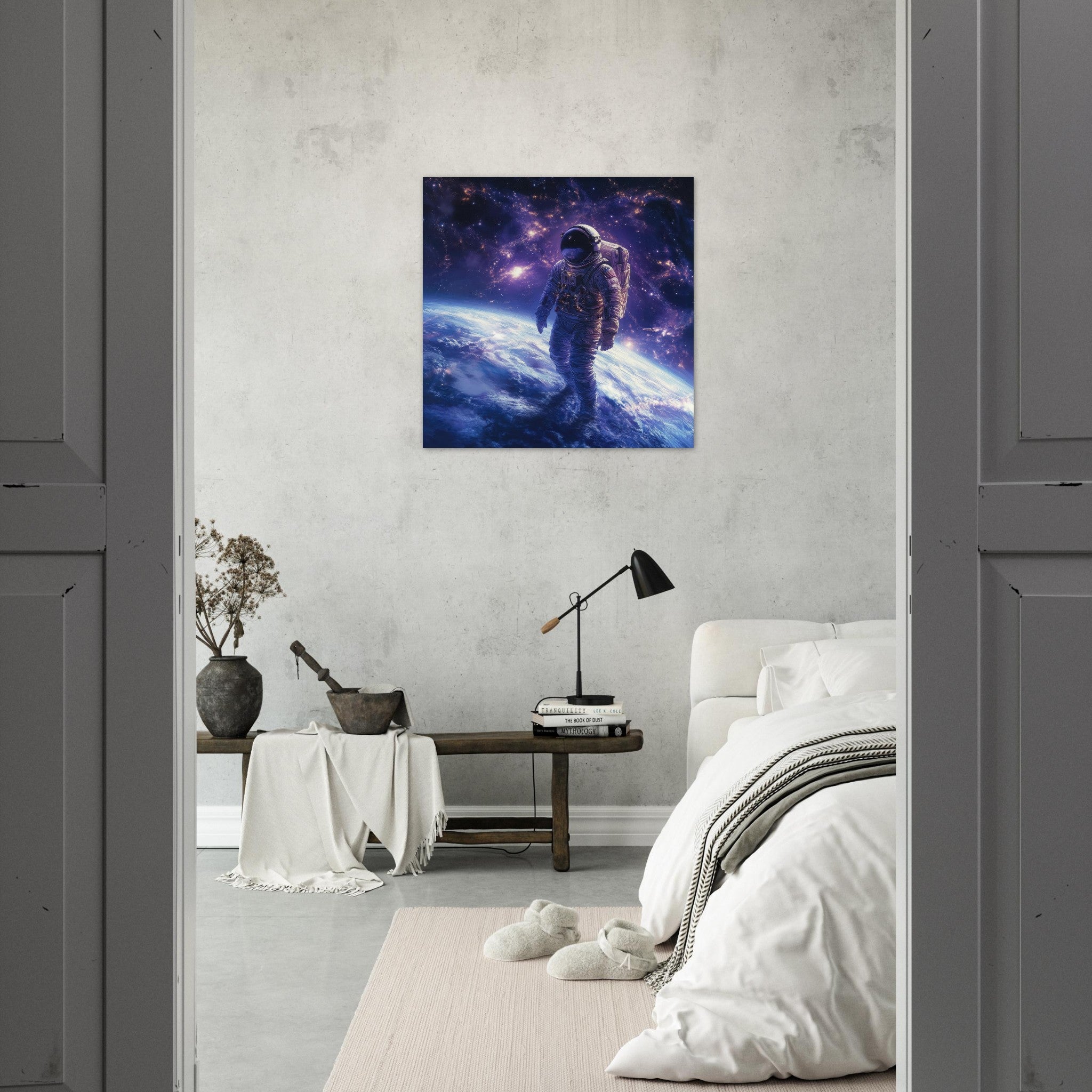 Fine Art Poster Square - The role of space exploration in uniting humanit 1 - Shop Ai Art WebShop - Digital Art online Store
