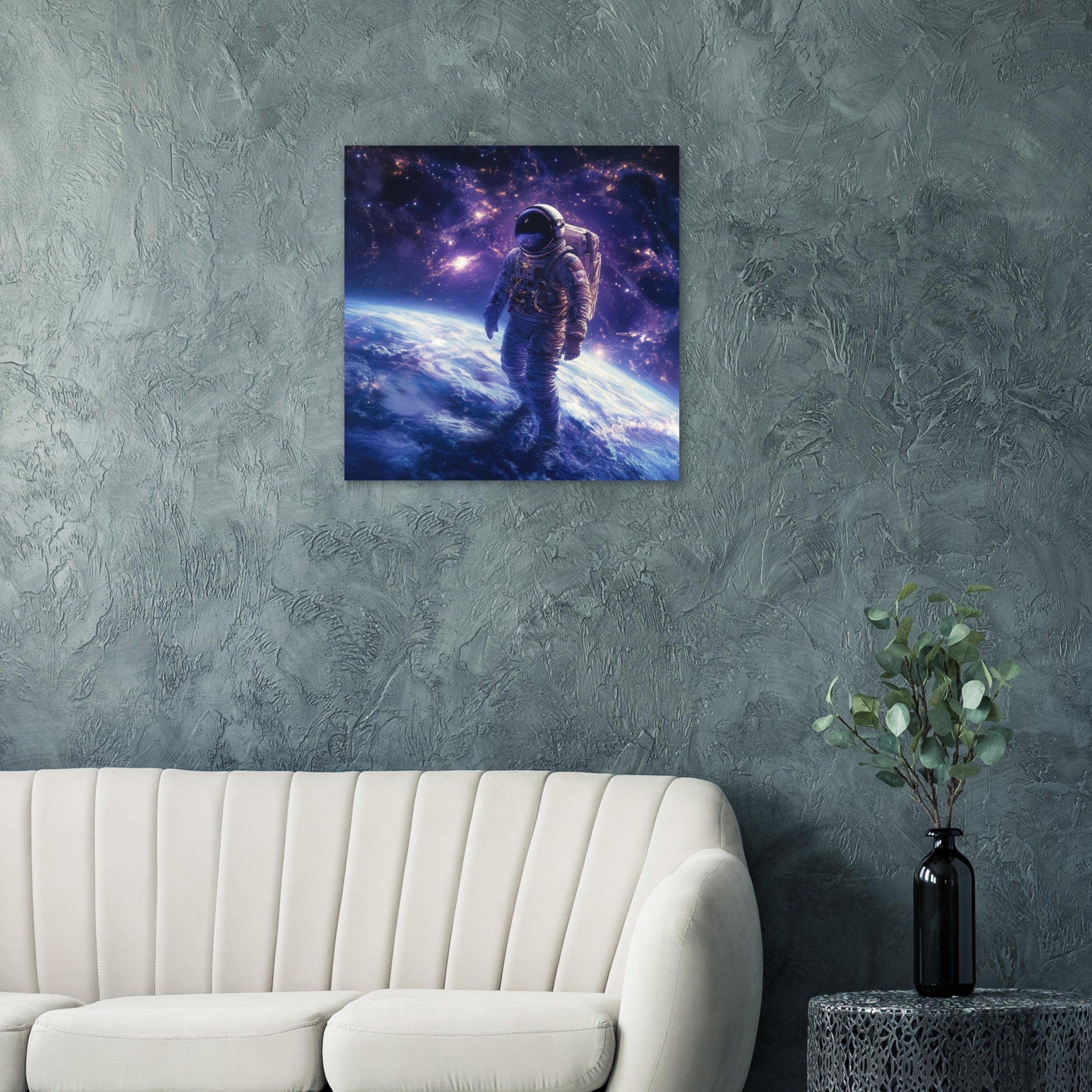 Fine Art Poster Square - The role of space exploration in uniting humanit 1 - Shop Ai Art WebShop - Digital Art online Store