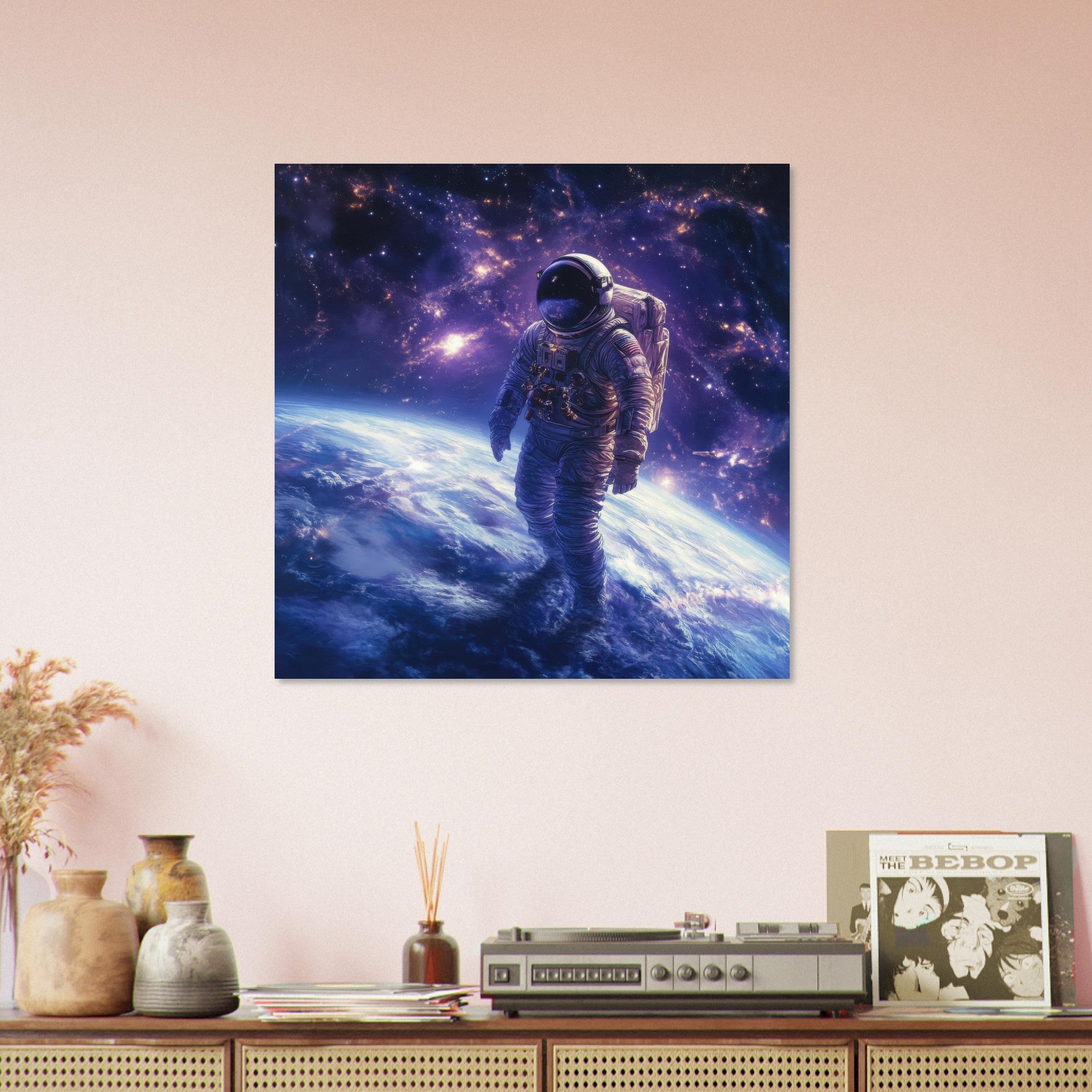 Fine Art Poster Square - The role of space exploration in uniting humanit 1 - Shop Ai Art WebShop - Digital Art online Store