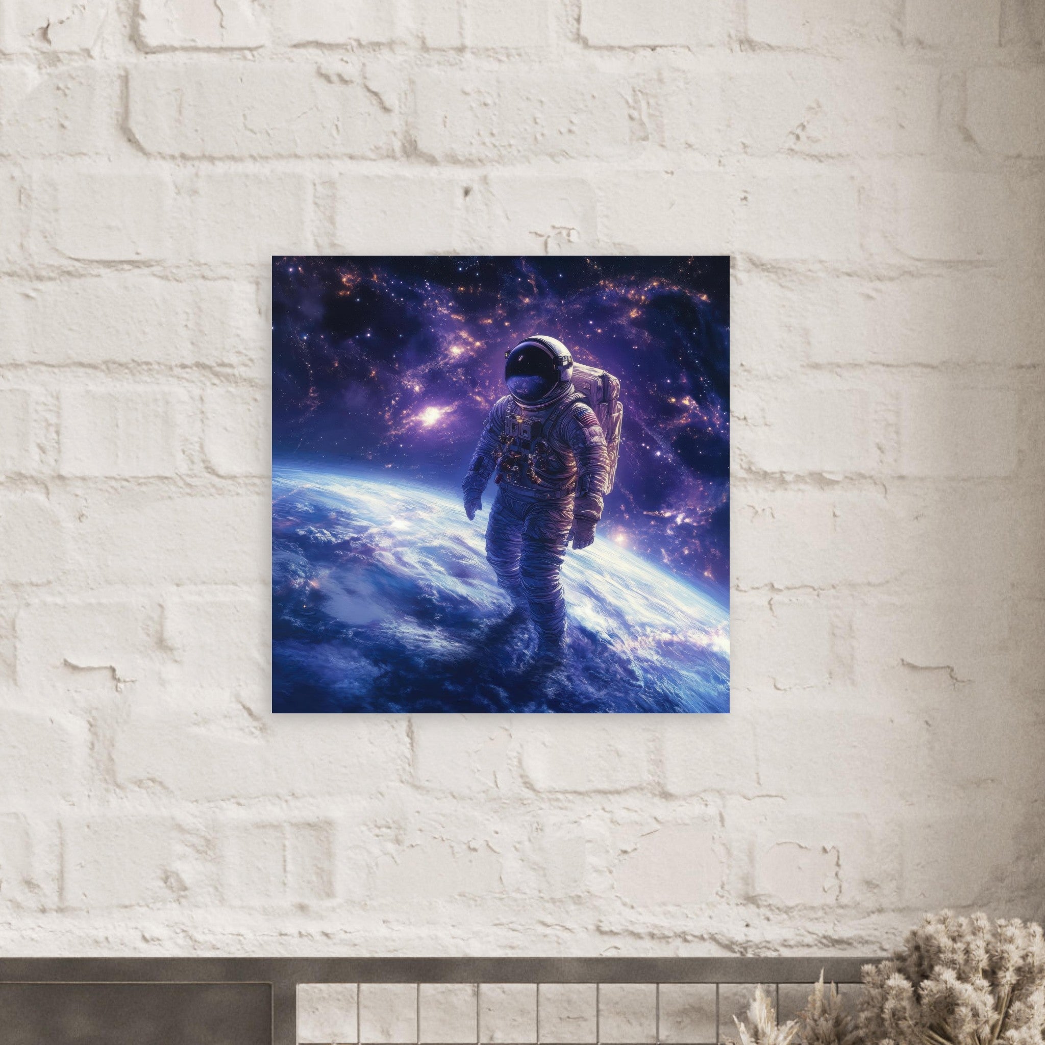 Fine Art Poster Square - The role of space exploration in uniting humanit 1 - Shop Ai Art WebShop - Digital Art online Store