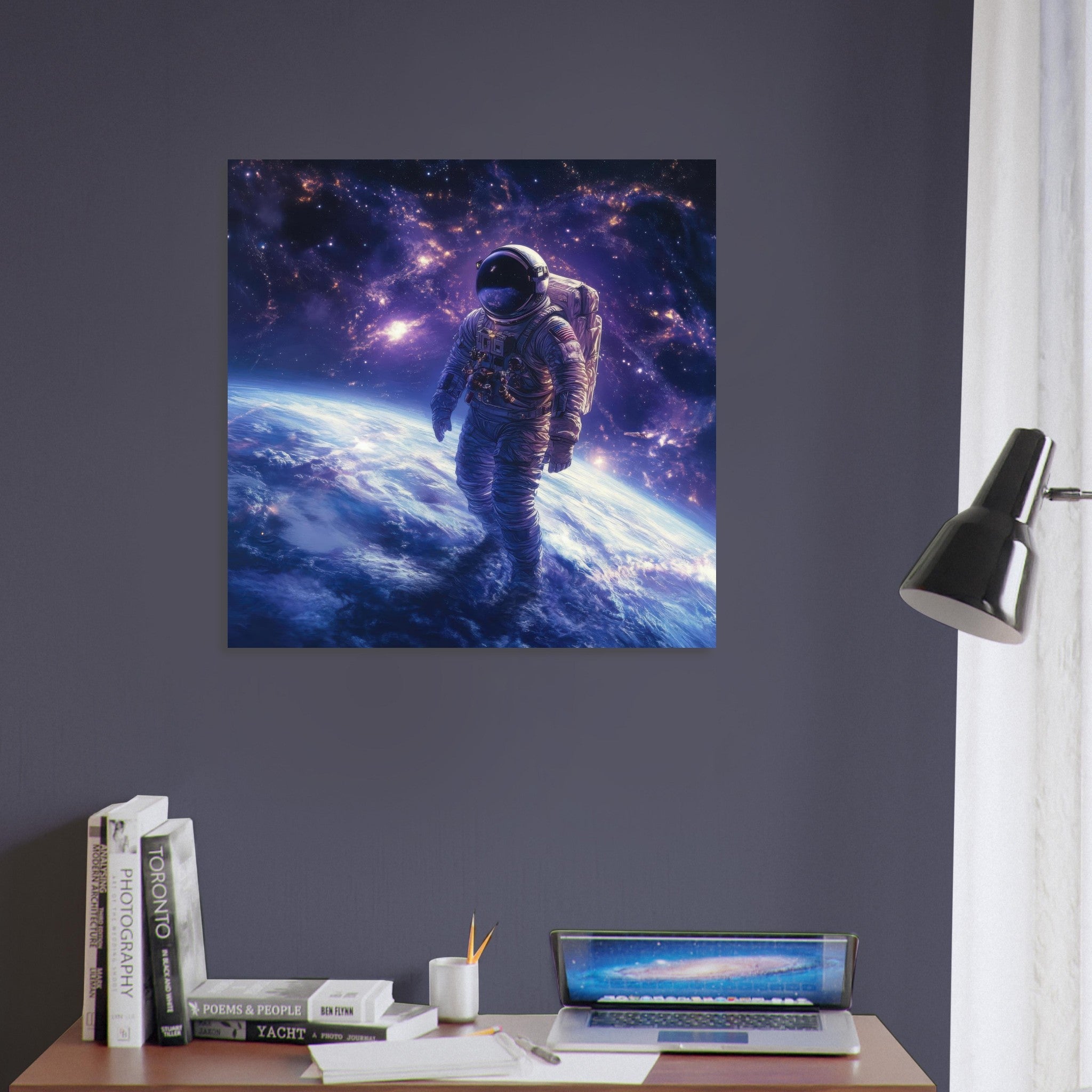 Fine Art Poster Square - The role of space exploration in uniting humanit 1 - Shop Ai Art WebShop - Digital Art online Store