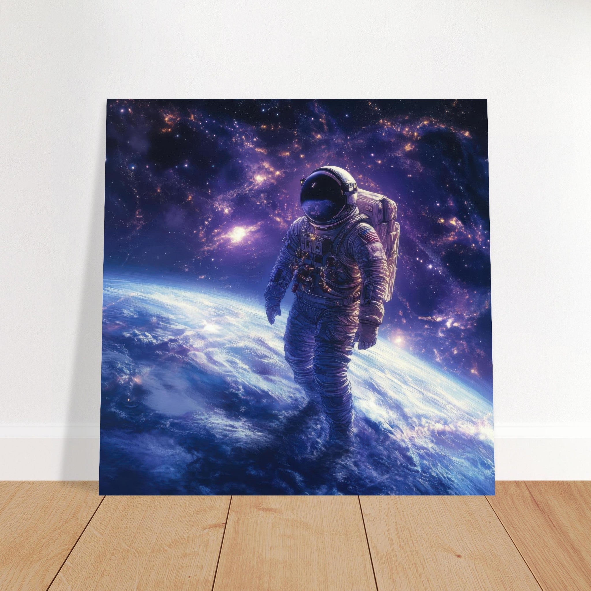 Fine Art Poster Square - The role of space exploration in uniting humanit 1 - Shop Ai Art WebShop - Digital Art online Store