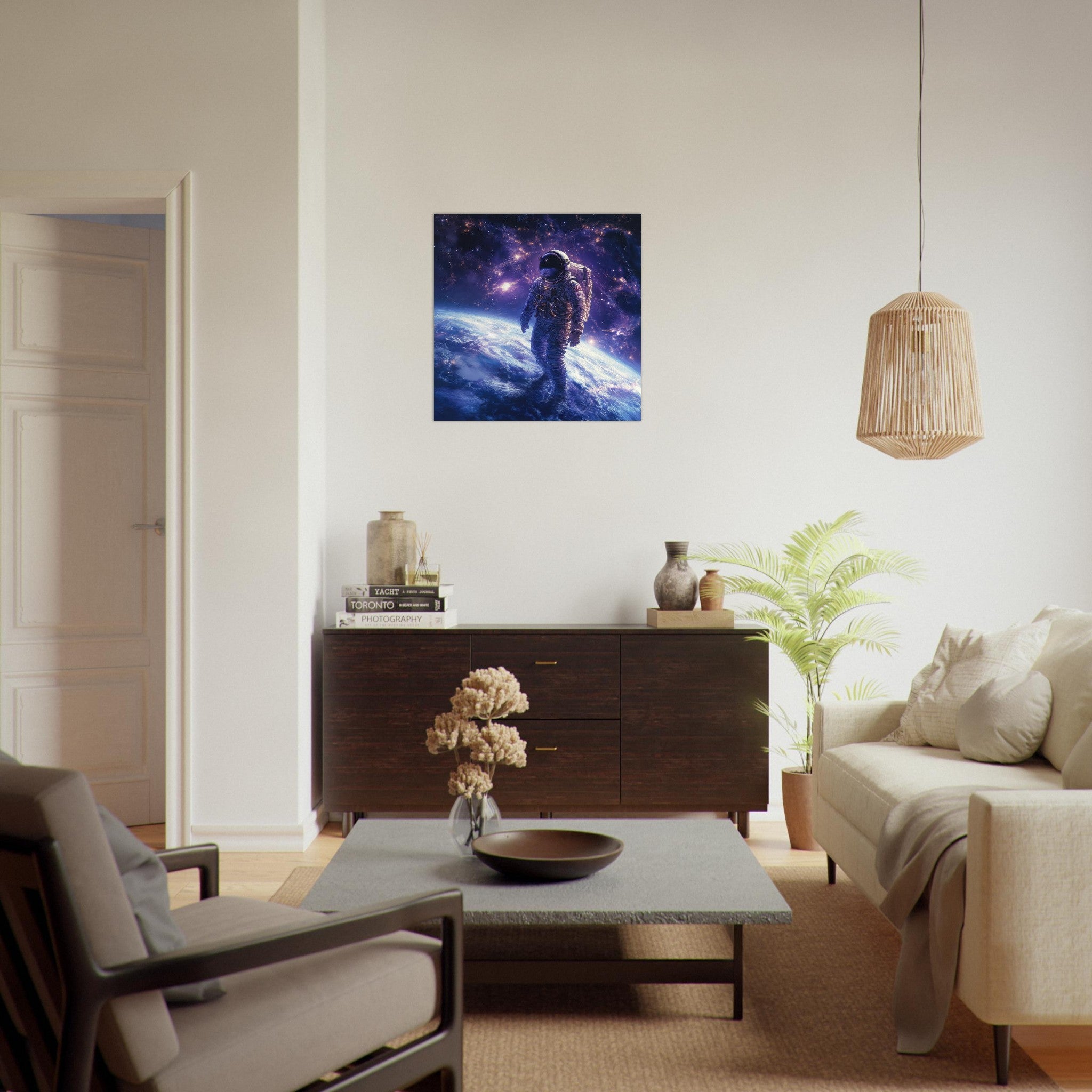 Fine Art Poster Square - The role of space exploration in uniting humanit 1 - Shop Ai Art WebShop - Digital Art online Store