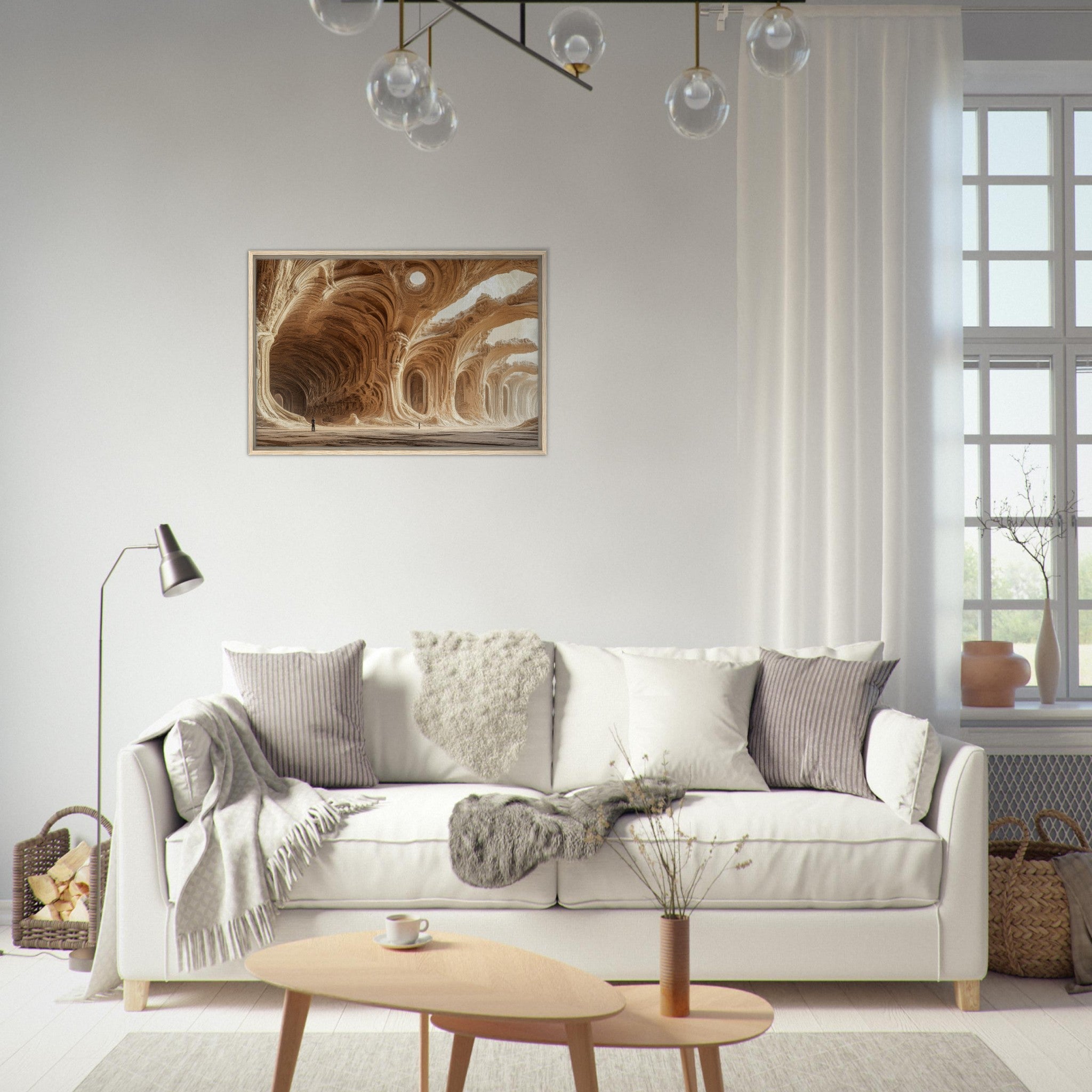 Framed Canvas Landscape - Alien Ruins on the Edge of the Galaxy Ancient 2 - Shop Ai Art WebShop - Digital Art online Store