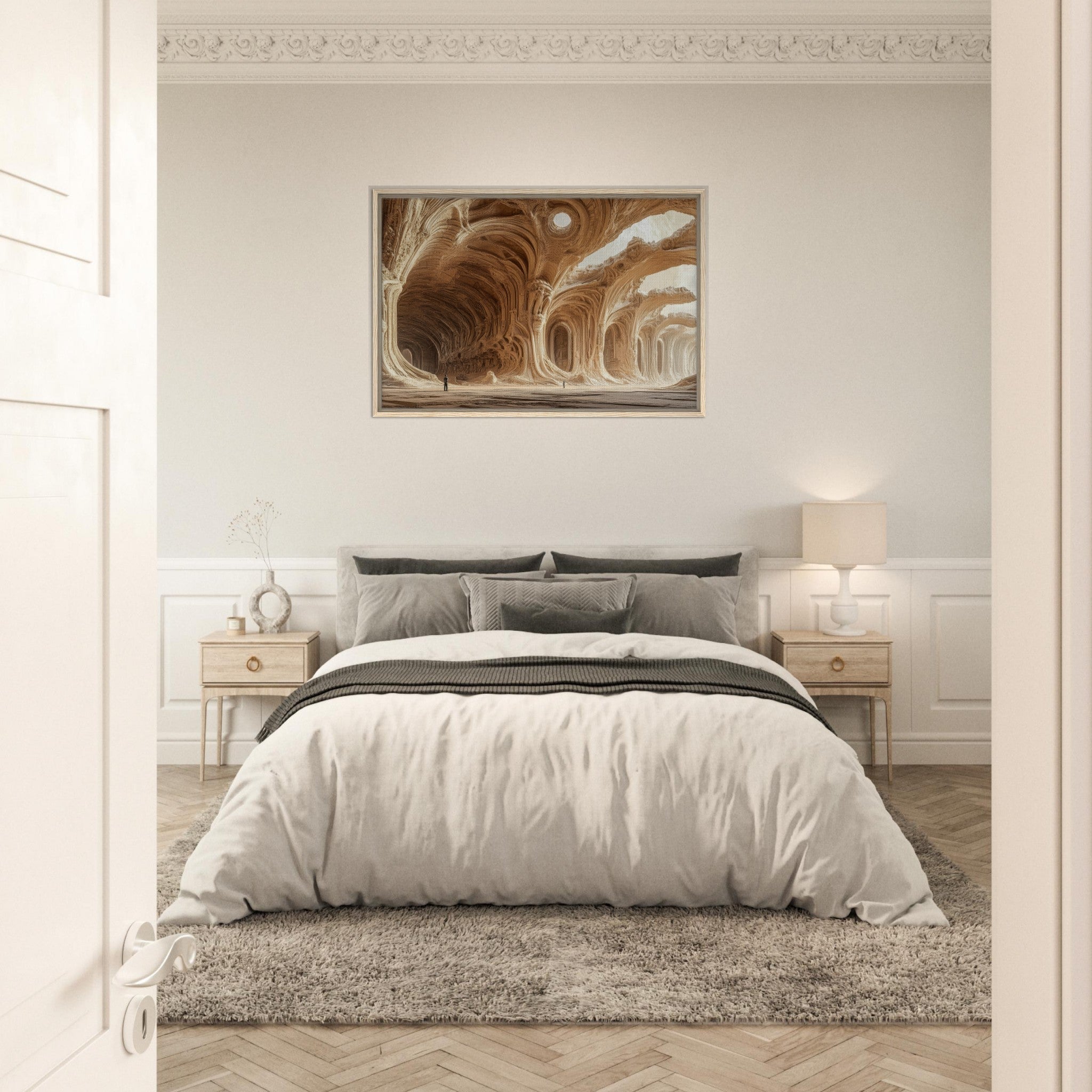 Framed Canvas Landscape - Alien Ruins on the Edge of the Galaxy Ancient 2 - Shop Ai Art WebShop - Digital Art online Store