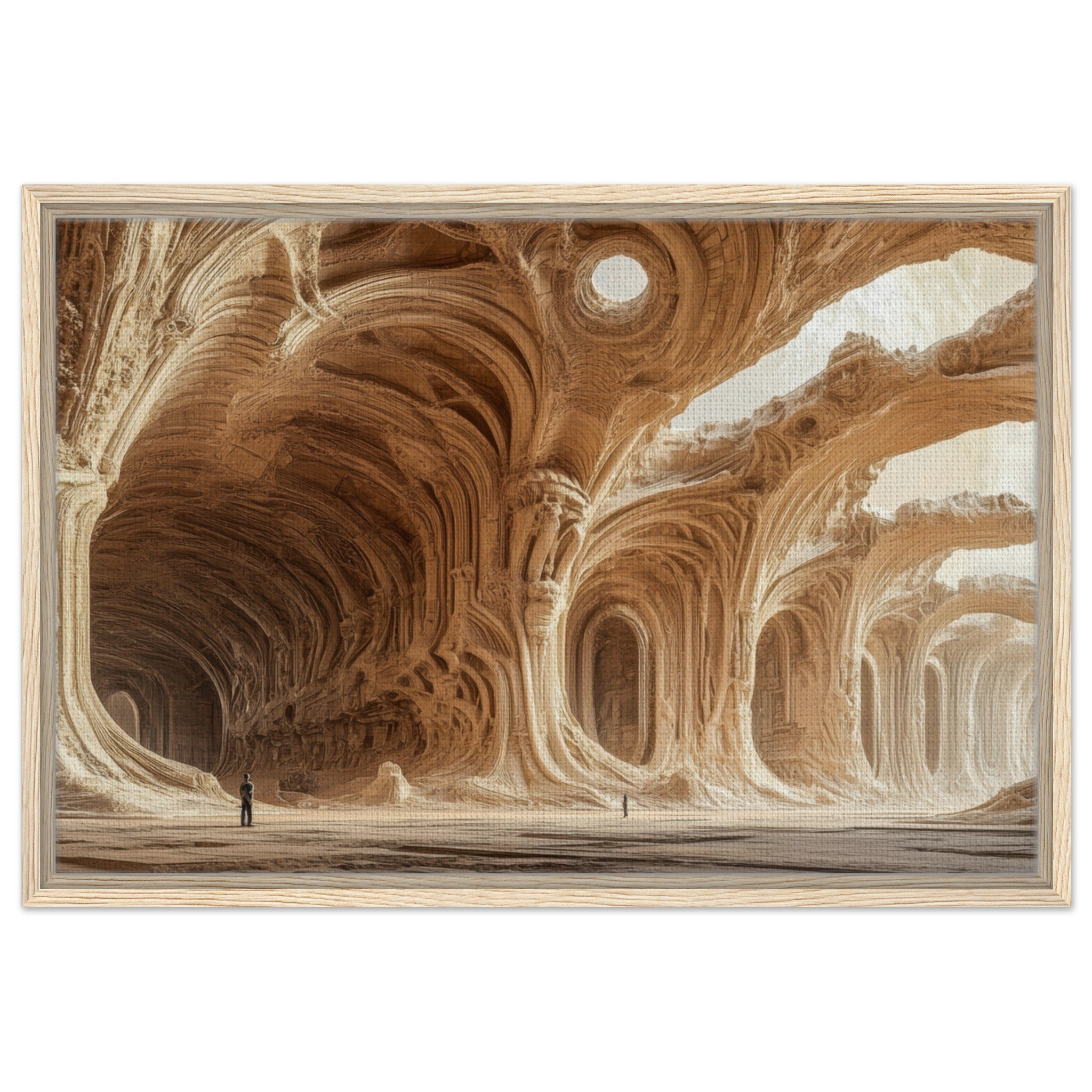 Framed Canvas Landscape - Alien Ruins on the Edge of the Galaxy Ancient 2 - Shop Ai Art WebShop - Digital Art online Store