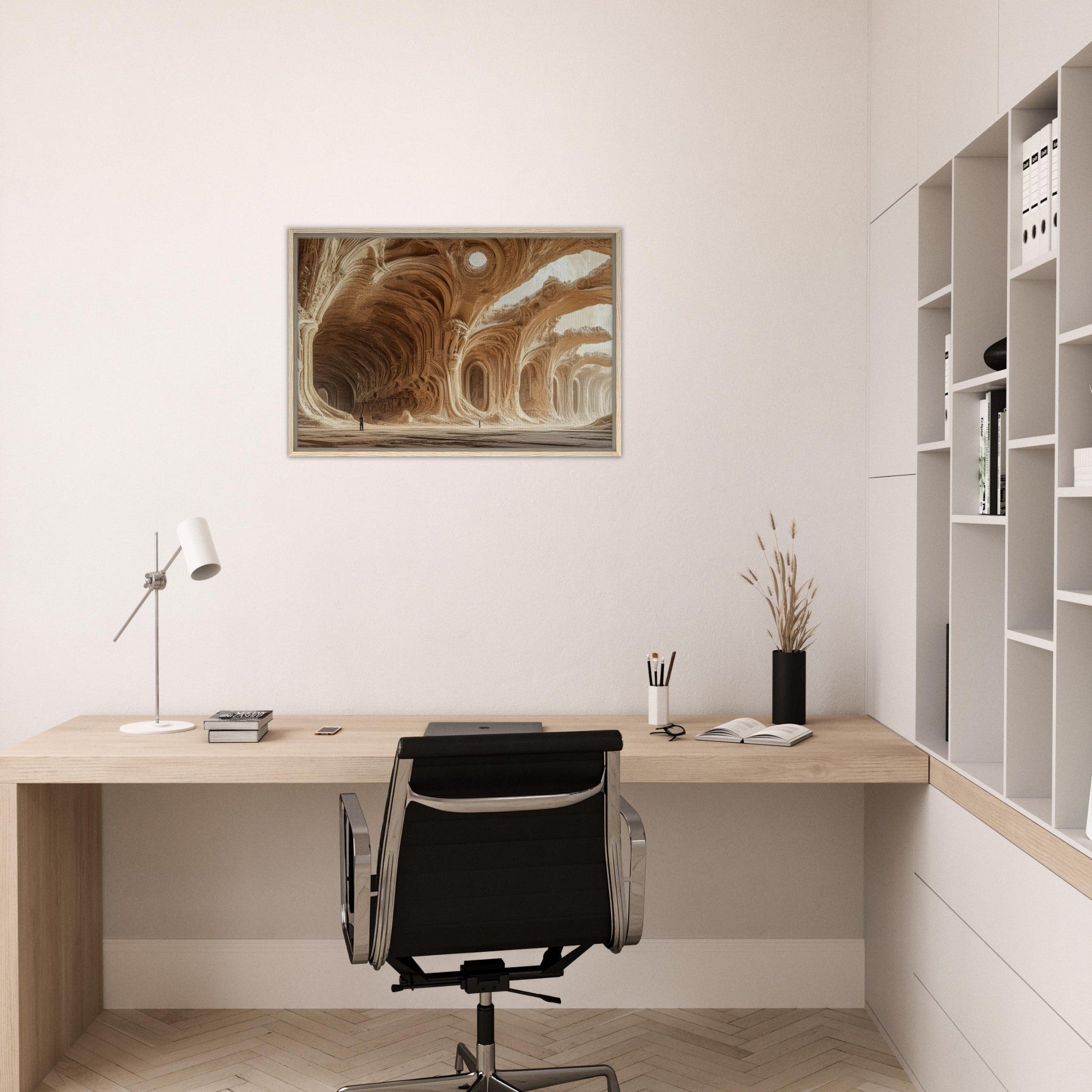 Framed Canvas Landscape - Alien Ruins on the Edge of the Galaxy Ancient 2 - Shop Ai Art WebShop - Digital Art online Store