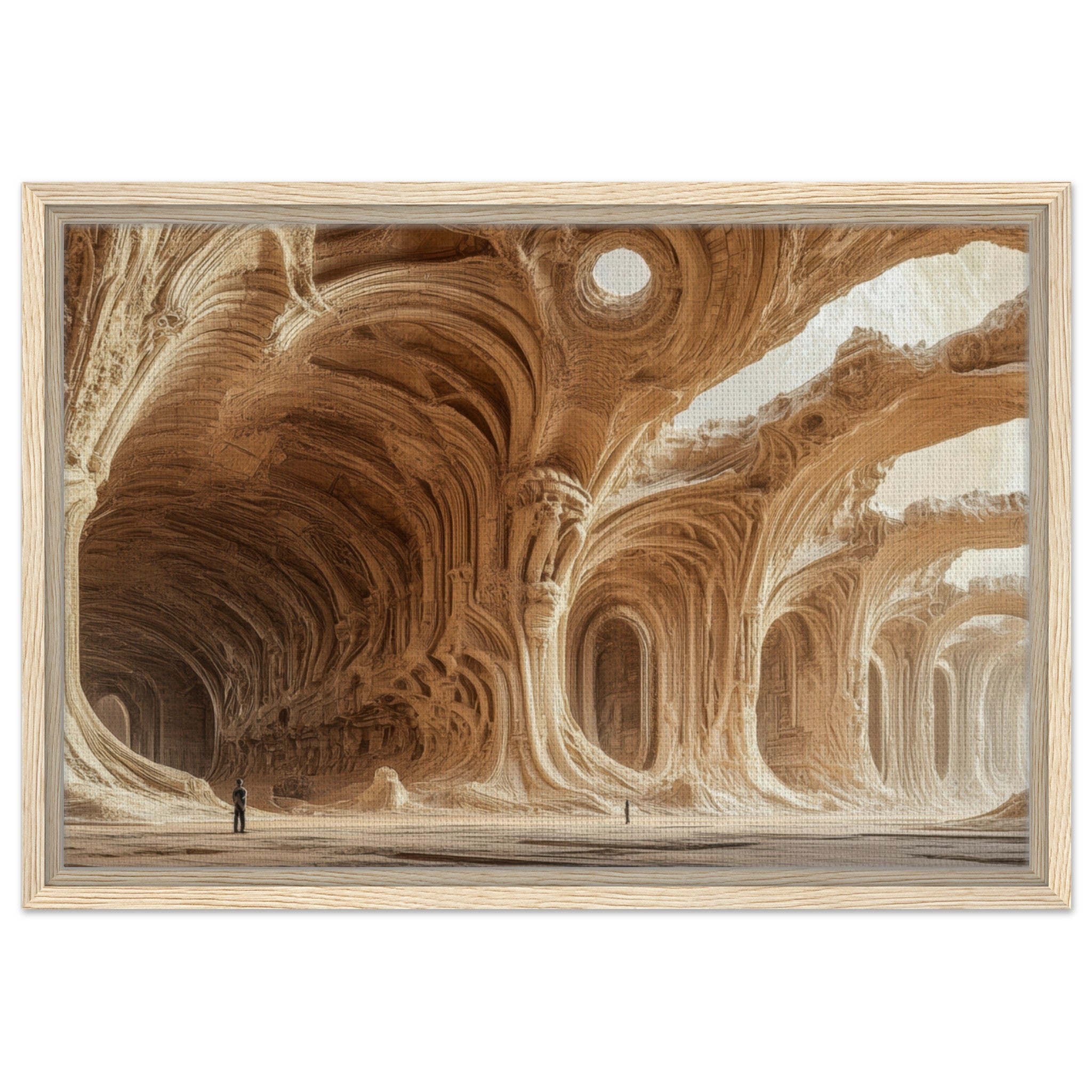 Framed Canvas Landscape - Alien Ruins on the Edge of the Galaxy Ancient 2 - Shop Ai Art WebShop - Digital Art online Store