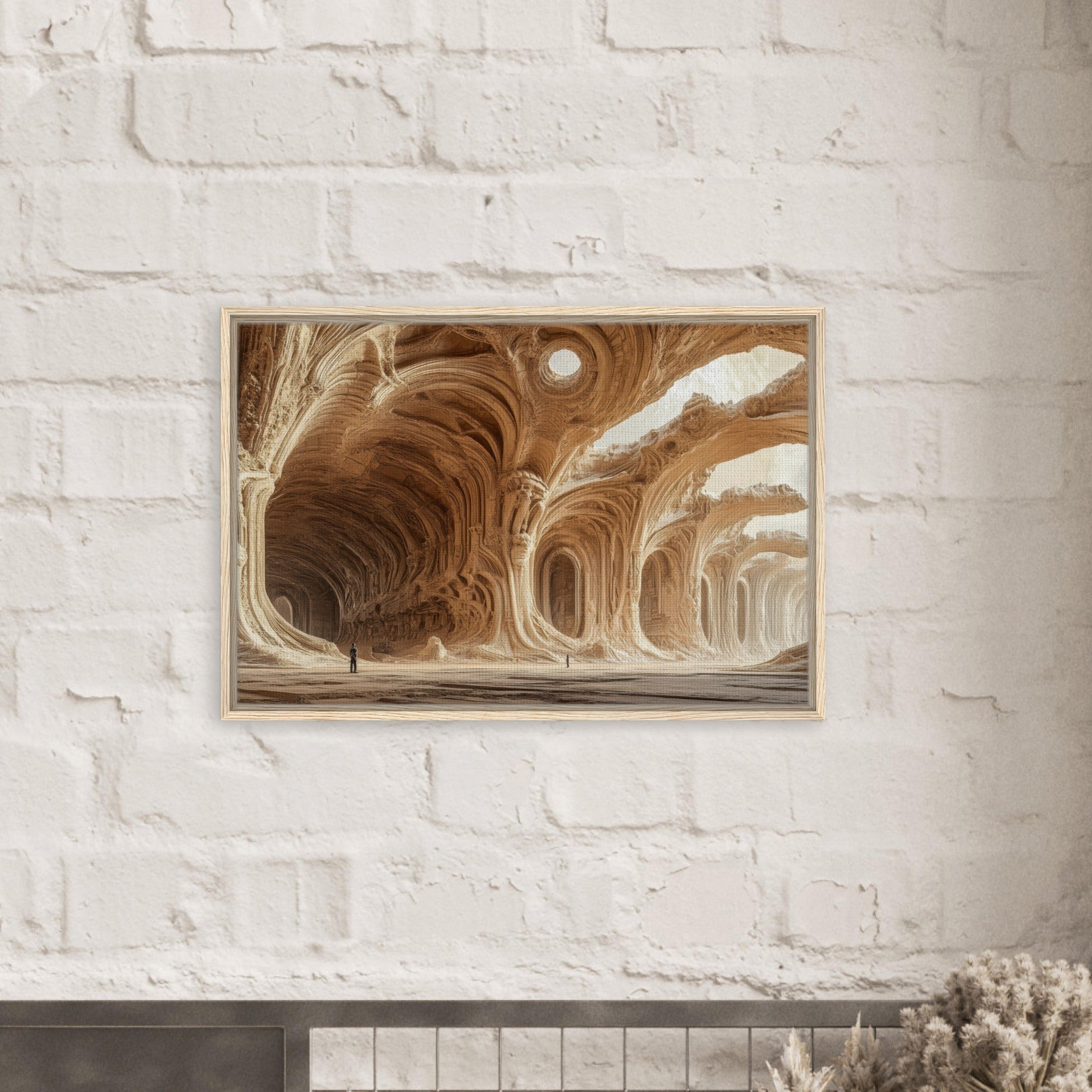Framed Canvas Landscape - Alien Ruins on the Edge of the Galaxy Ancient 2 - Shop Ai Art WebShop - Digital Art online Store