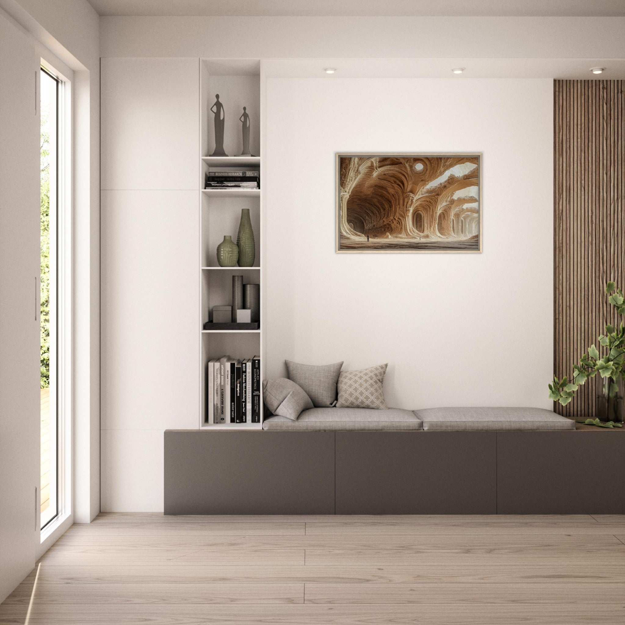 Framed Canvas Landscape - Alien Ruins on the Edge of the Galaxy Ancient 2 - Shop Ai Art WebShop - Digital Art online Store