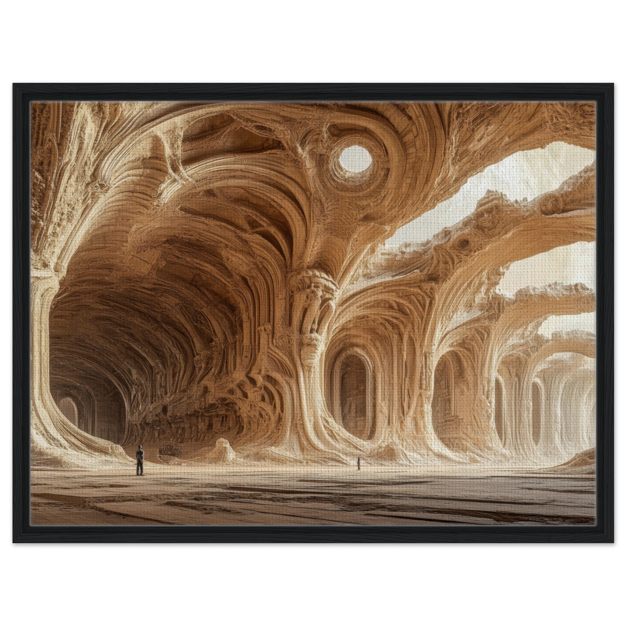Framed Canvas Landscape - Alien Ruins on the Edge of the Galaxy Ancient 2 - Shop Ai Art WebShop - Digital Art online Store