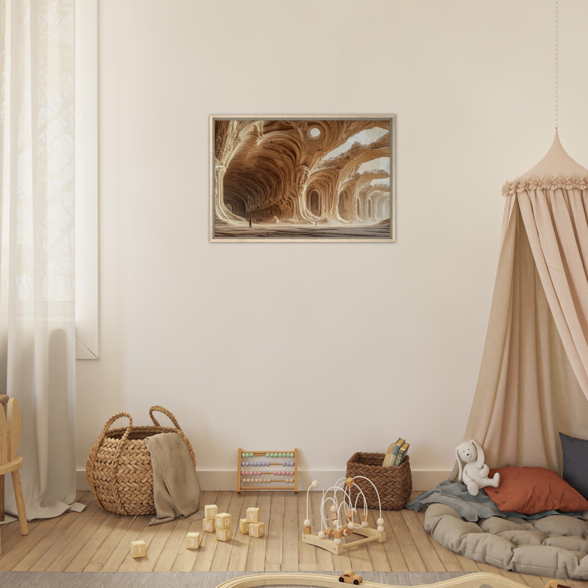 Framed Canvas Landscape - Alien Ruins on the Edge of the Galaxy Ancient 2 - Shop Ai Art WebShop - Digital Art online Store