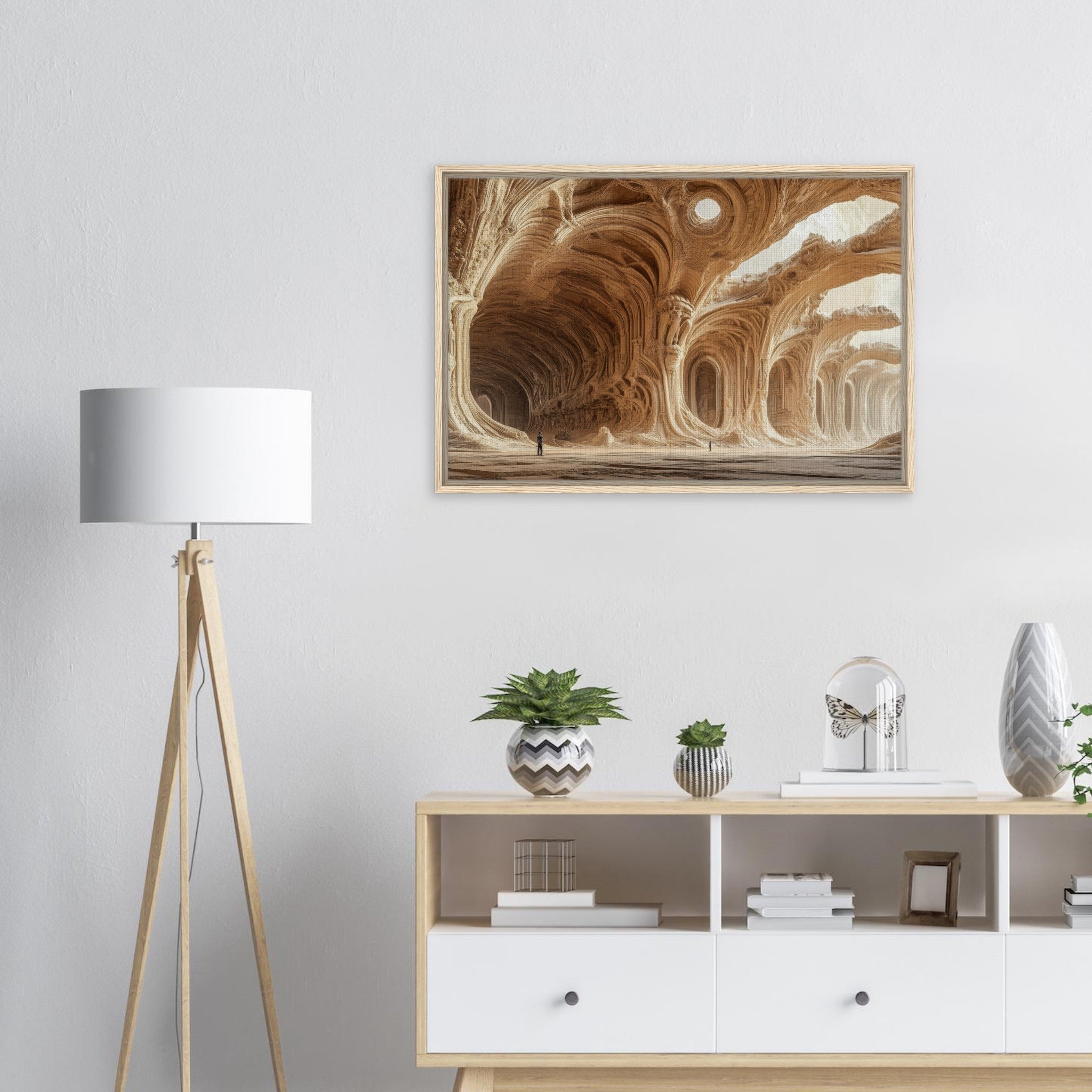 Framed Canvas Landscape - Alien Ruins on the Edge of the Galaxy Ancient 2 - Shop Ai Art WebShop - Digital Art online Store