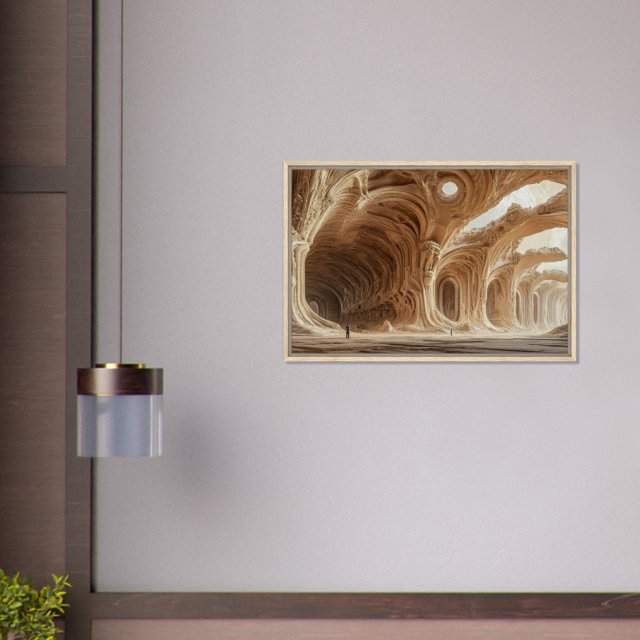 Framed Canvas Landscape - Alien Ruins on the Edge of the Galaxy Ancient 2 - Shop Ai Art WebShop - Digital Art online Store