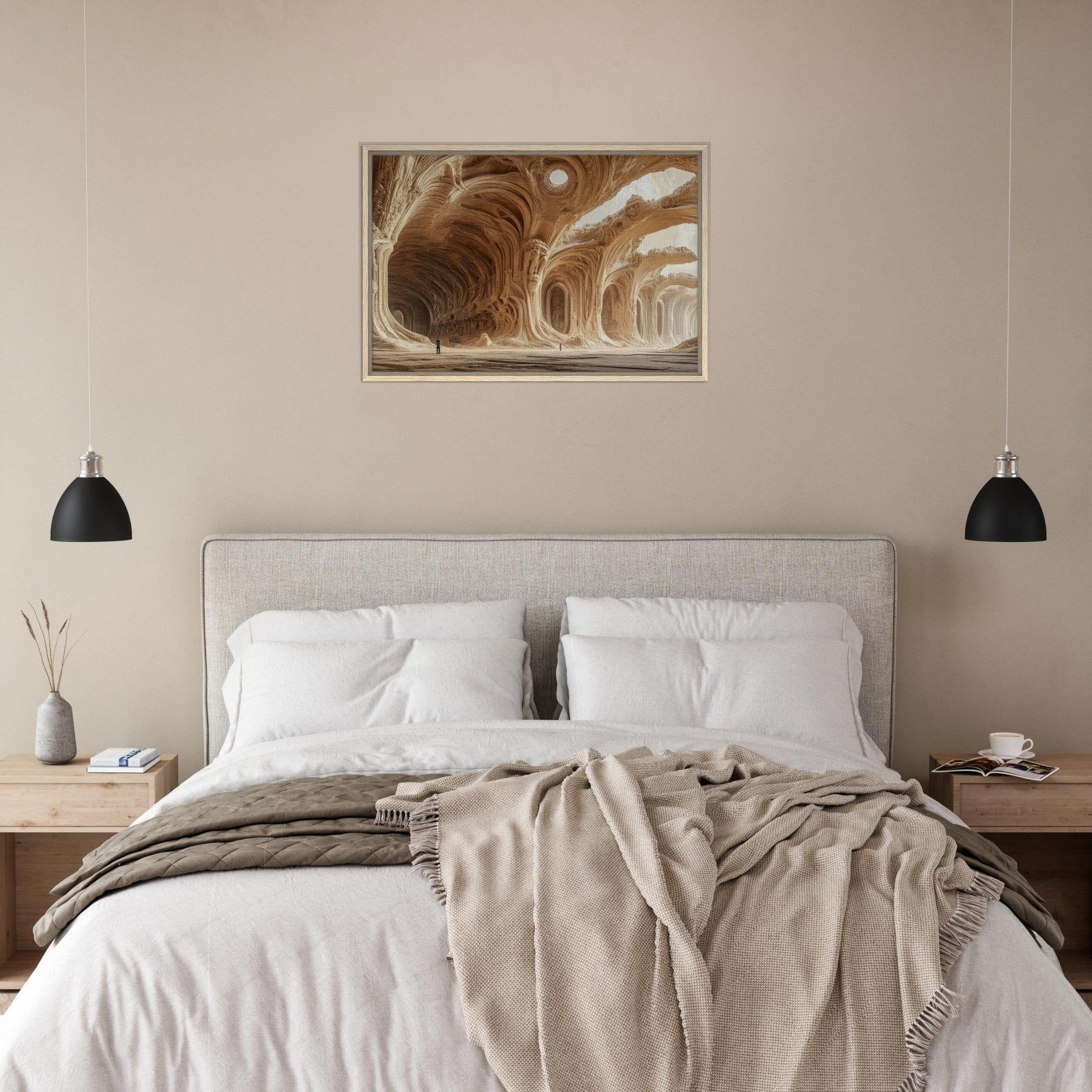 Framed Canvas Landscape - Alien Ruins on the Edge of the Galaxy Ancient 2 - Shop Ai Art WebShop - Digital Art online Store