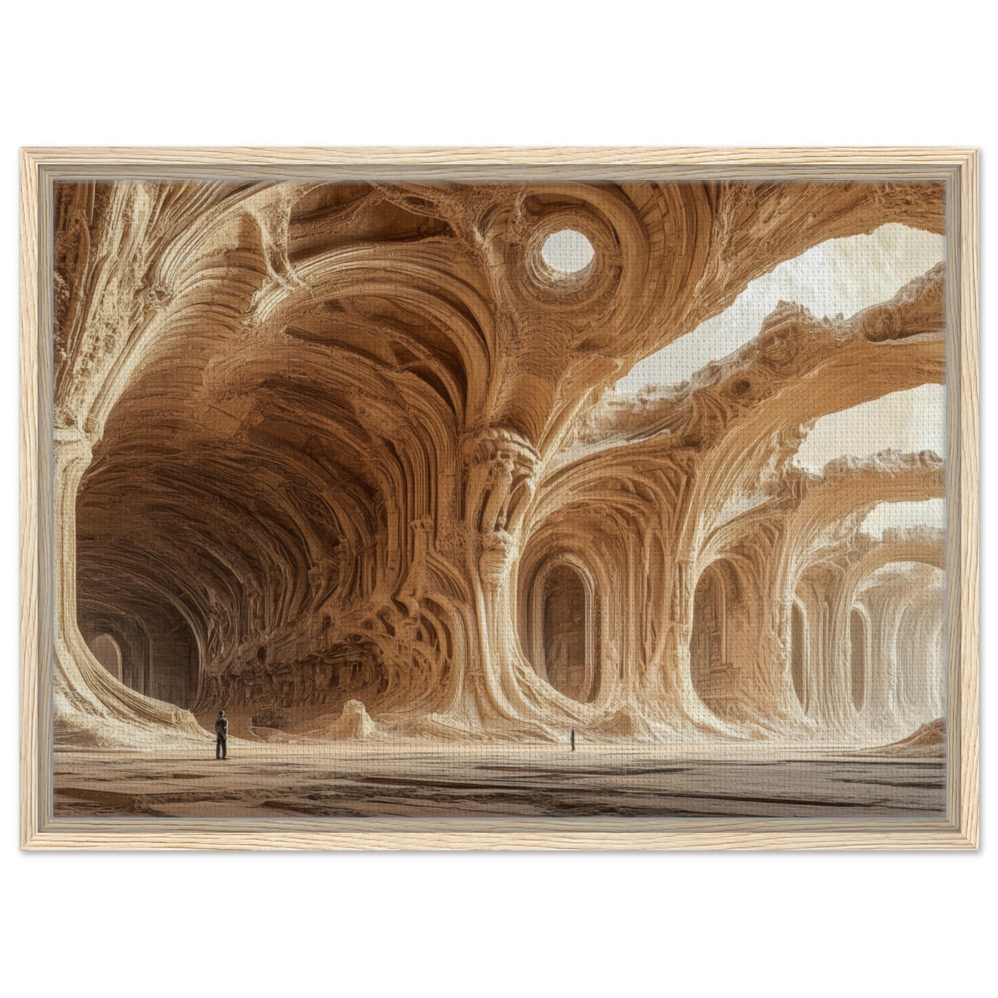 Framed Canvas Landscape - Alien Ruins on the Edge of the Galaxy Ancient 2 - Shop Ai Art WebShop - Digital Art online Store