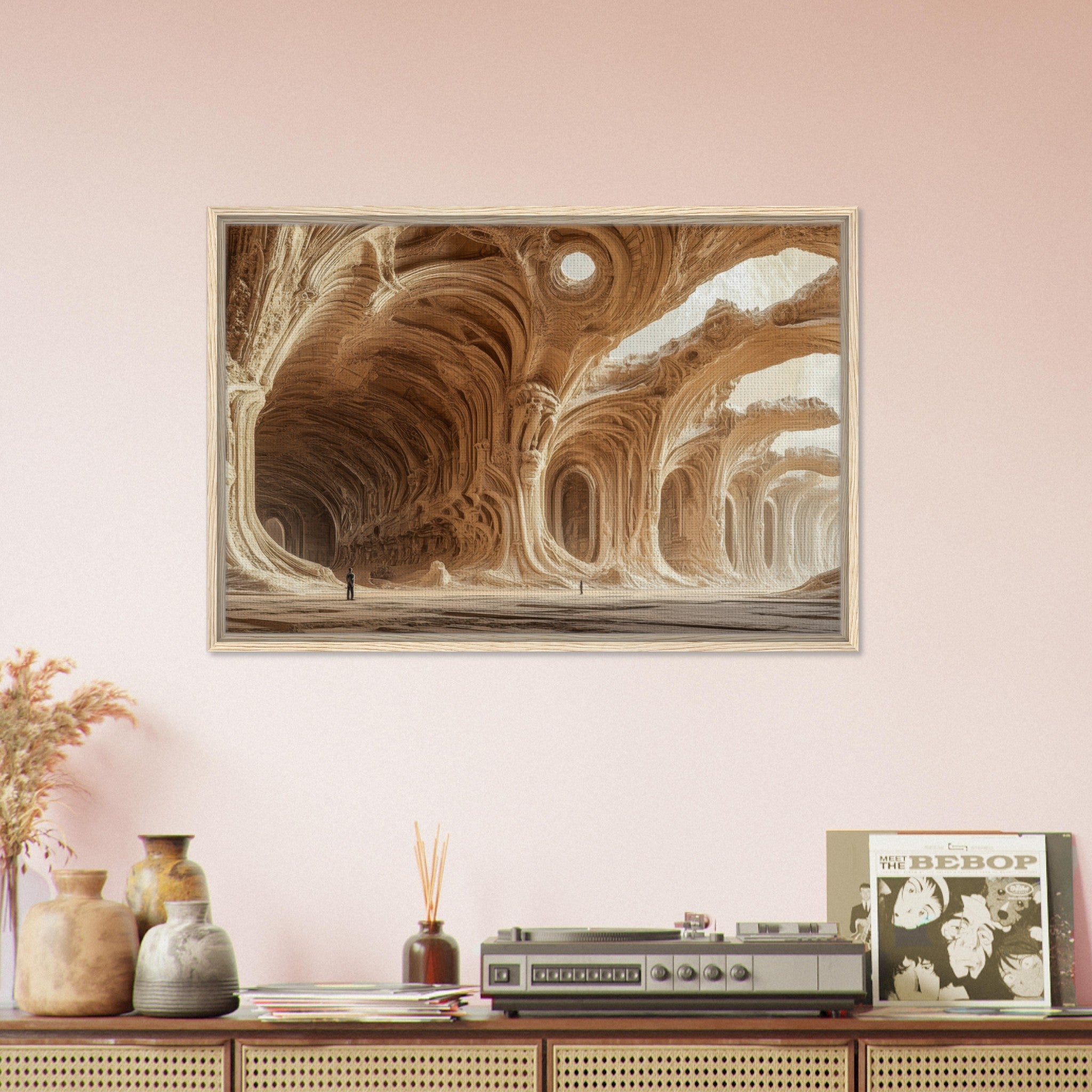 Framed Canvas Landscape - Alien Ruins on the Edge of the Galaxy Ancient 2 - Shop Ai Art WebShop - Digital Art online Store