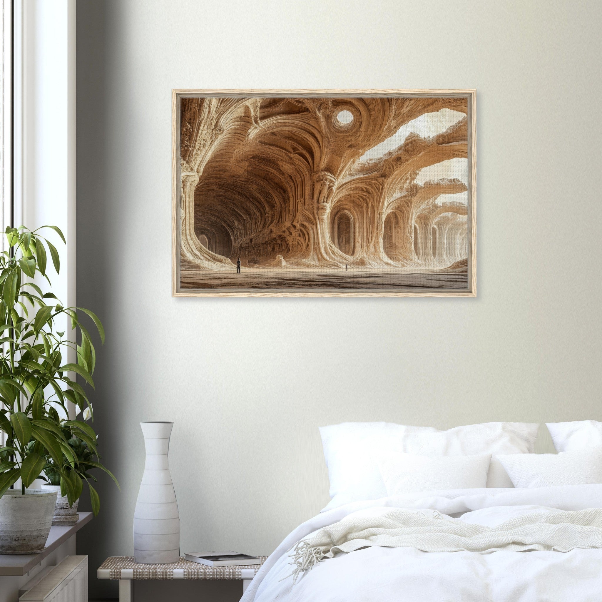 Framed Canvas Landscape - Alien Ruins on the Edge of the Galaxy Ancient 2 - Shop Ai Art WebShop - Digital Art online Store